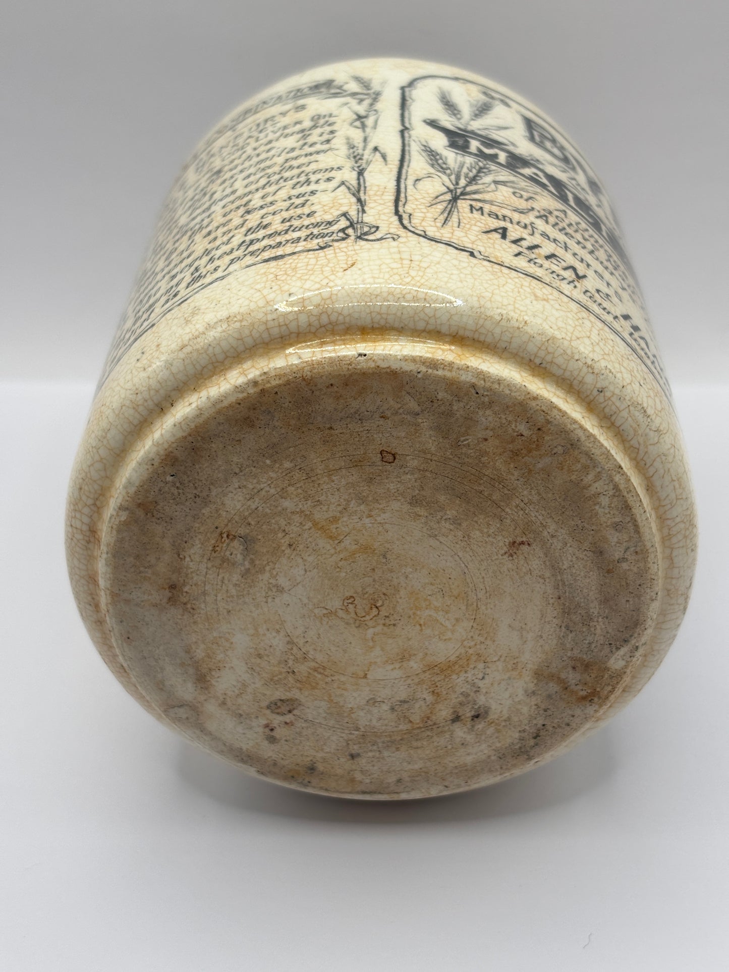 Old advertising jar, Bynol the perfected malt & oil
