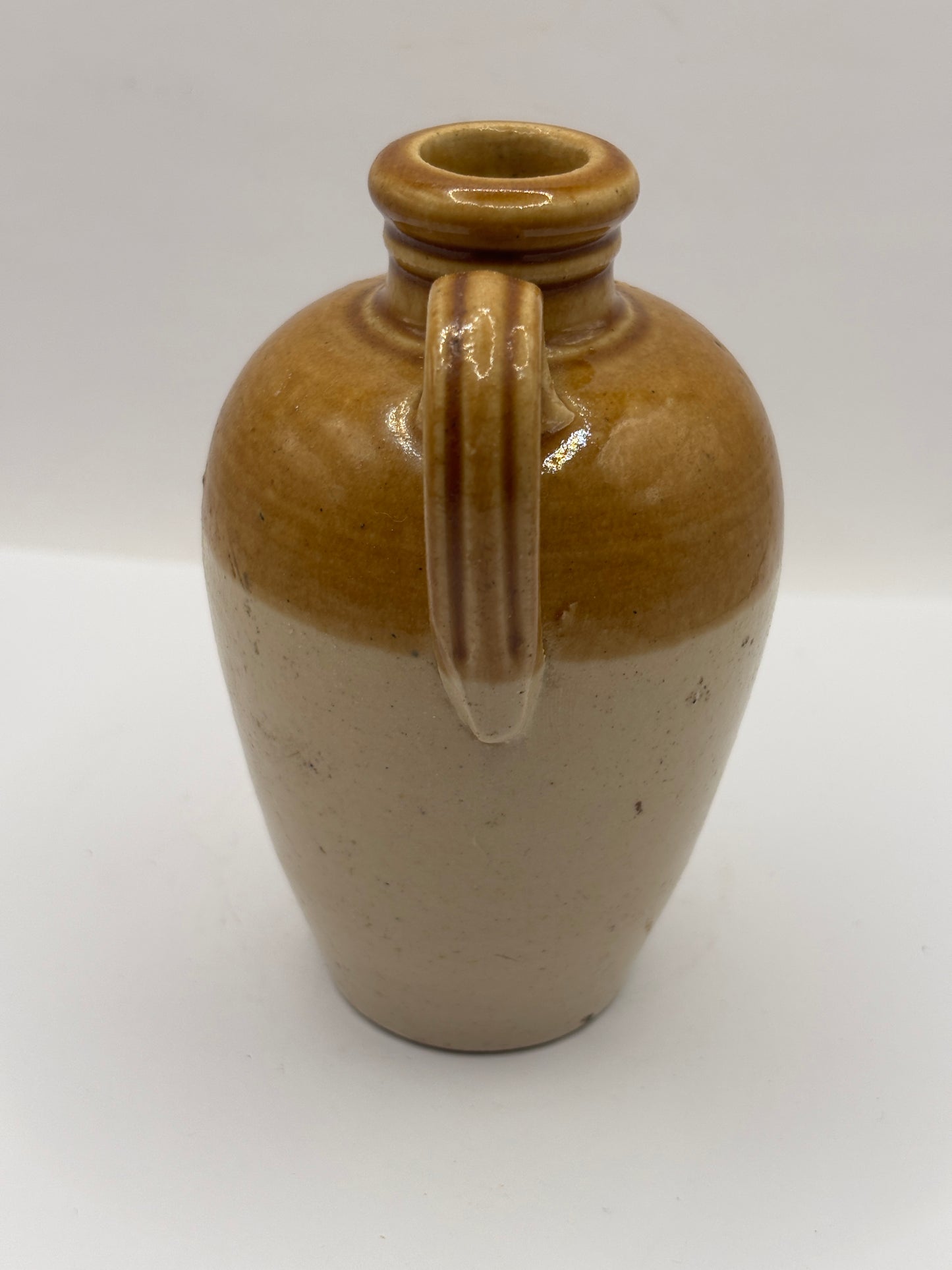Old small stoneware whisky jug, Edinburgh 11cms