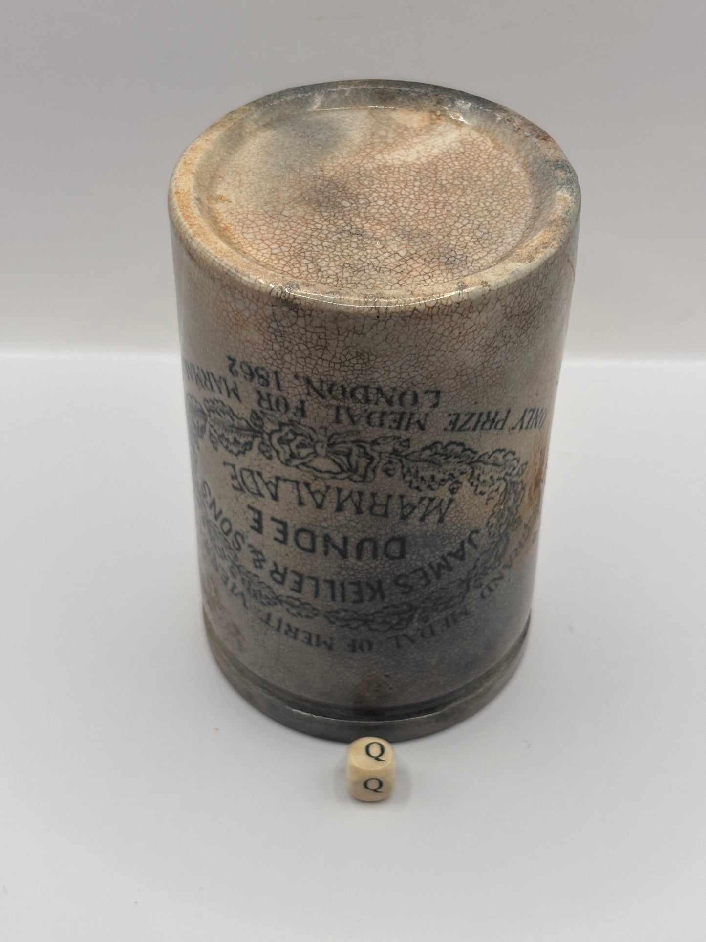 Old 1lb James Keiller Dundee marmalade jar (Q)