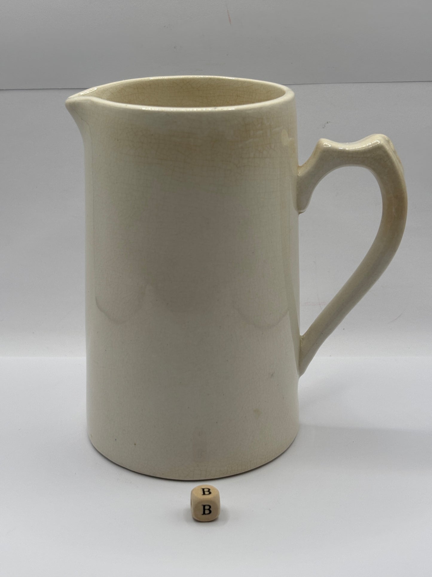 White vintage stoneware jug (B)