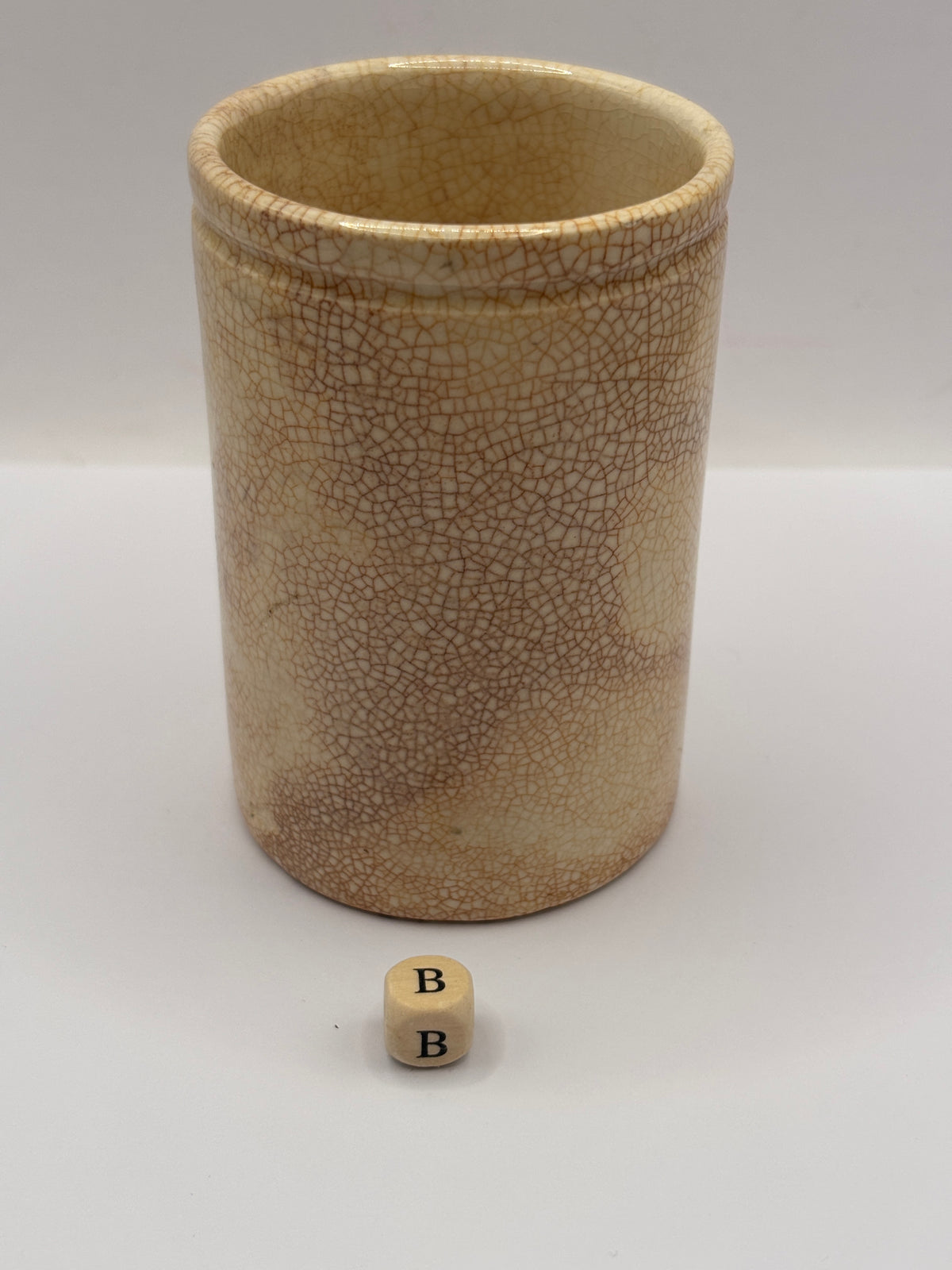 old tall stoneware pot (B) 9cms
