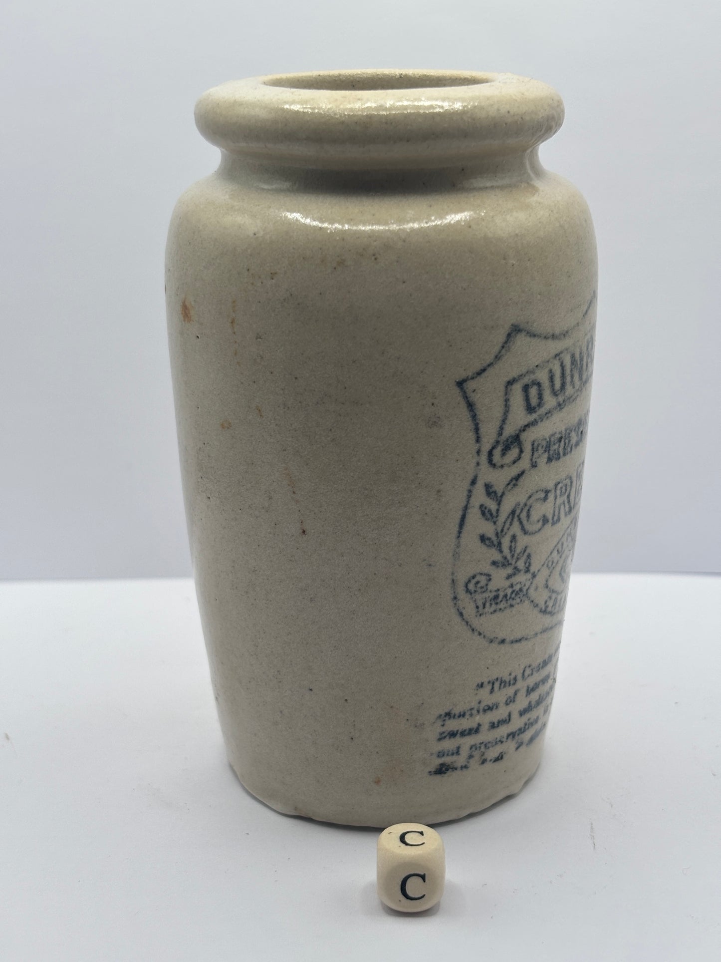 Old Dunragit stoneware cream pot (c)