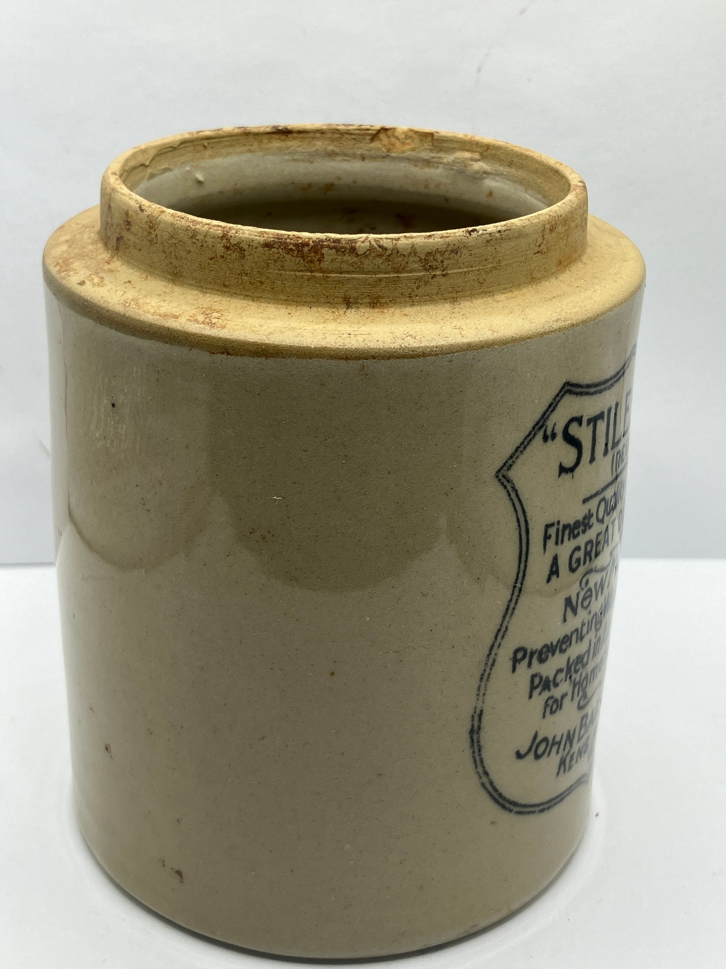 Stilester stoneware cheese jar