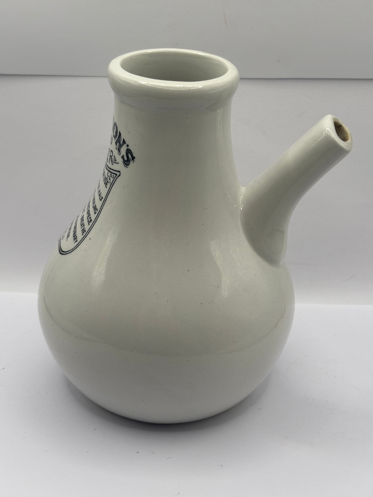 Old advertising stoneware inhaler, Dr Nelsons improved inhaler