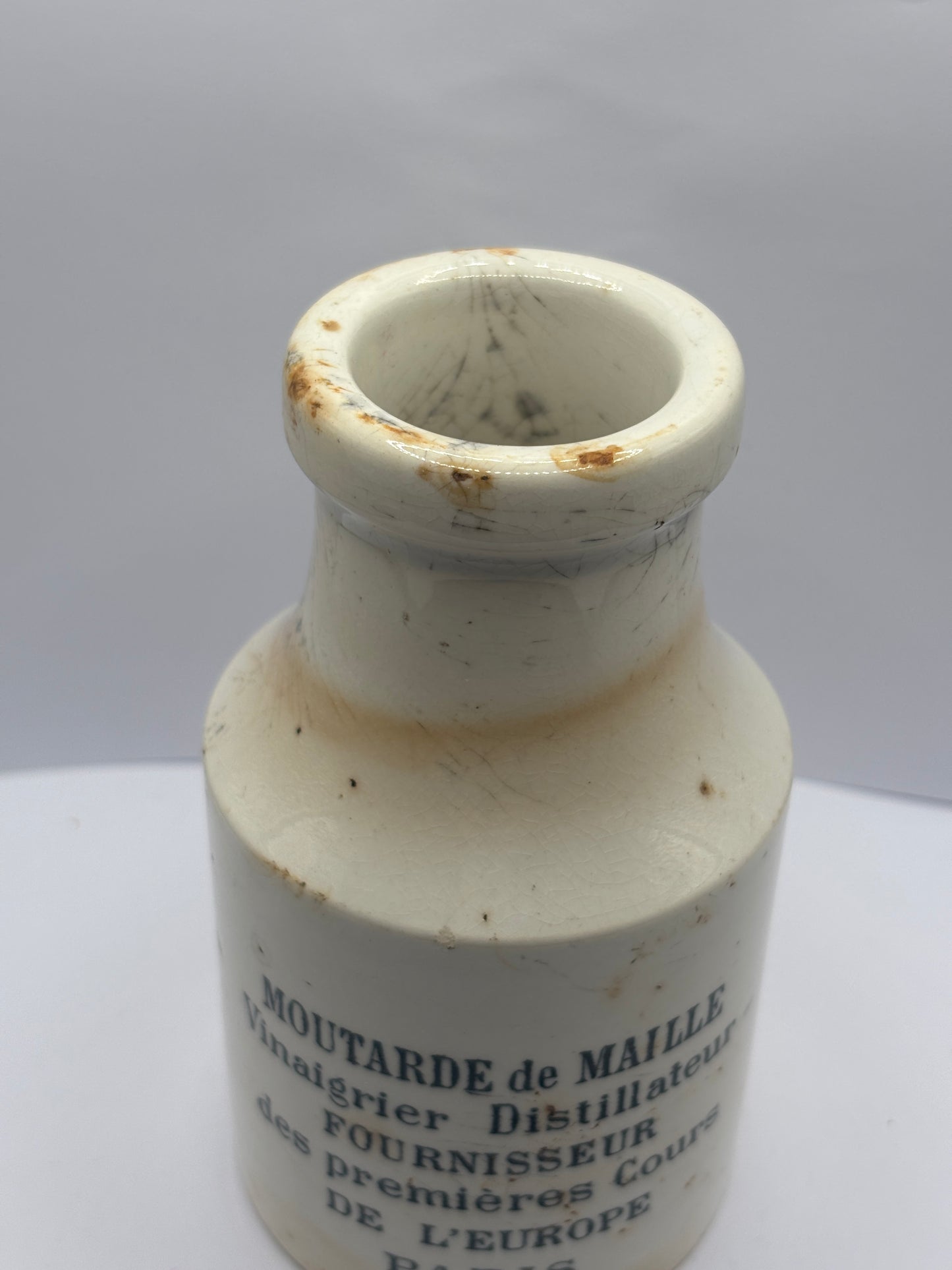 Old french mustard pot, Moutarde de maille