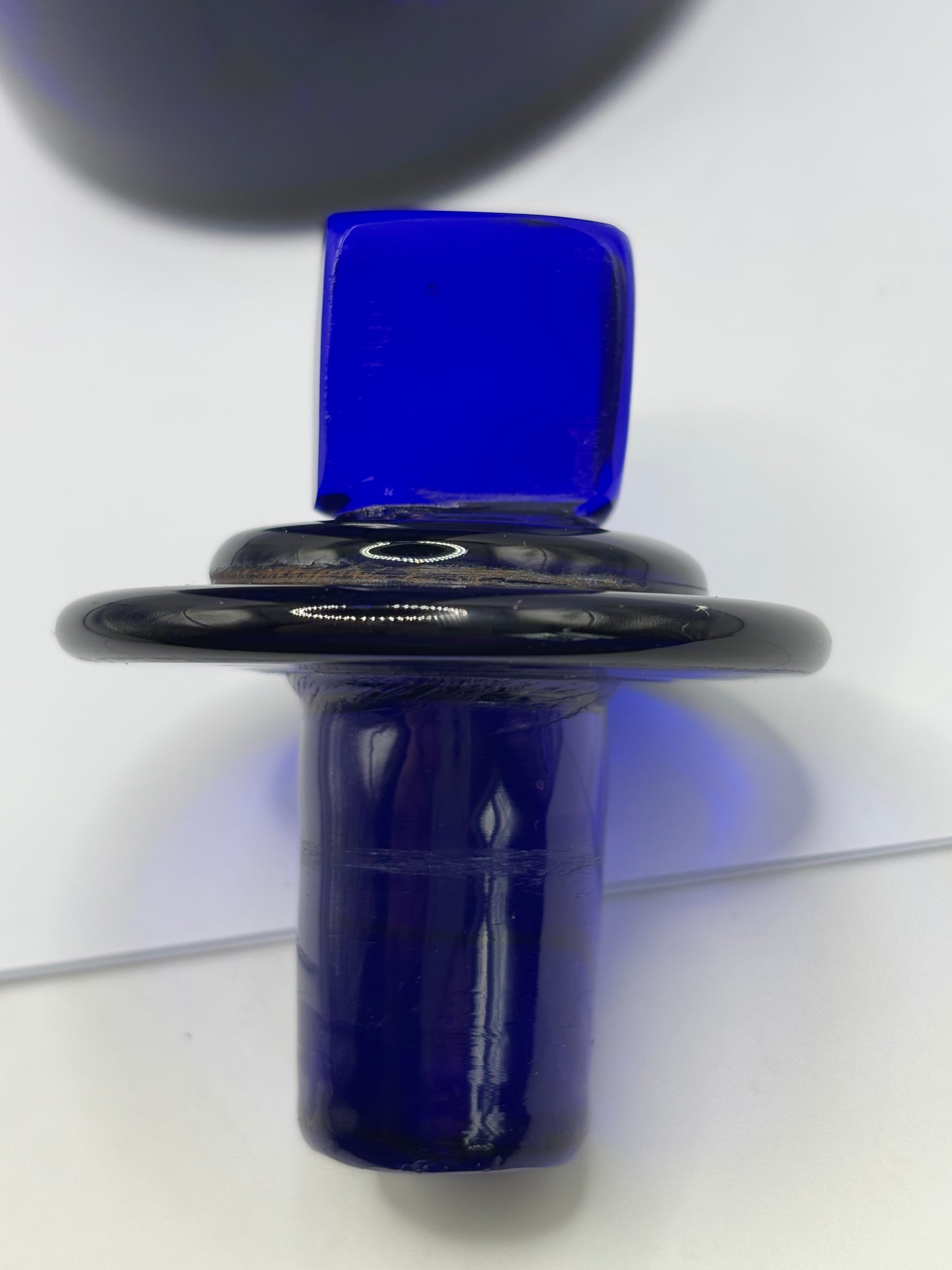 Old blue glass chemist jar, chemist round. Pharmacy