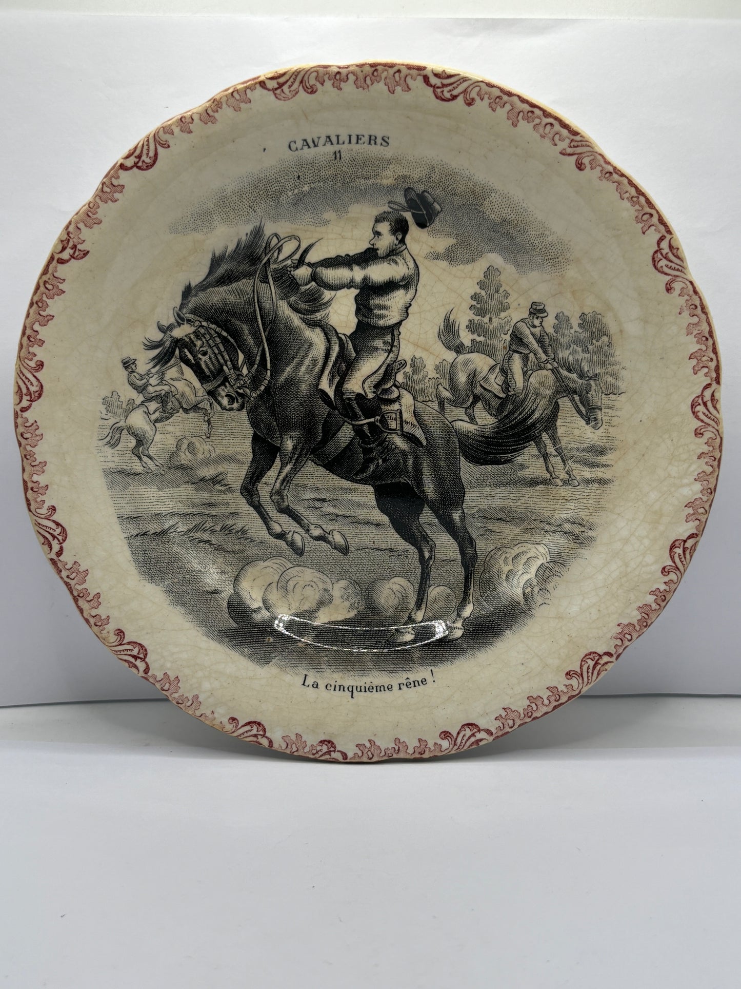 Antique french porcelain plate, mid 19th century