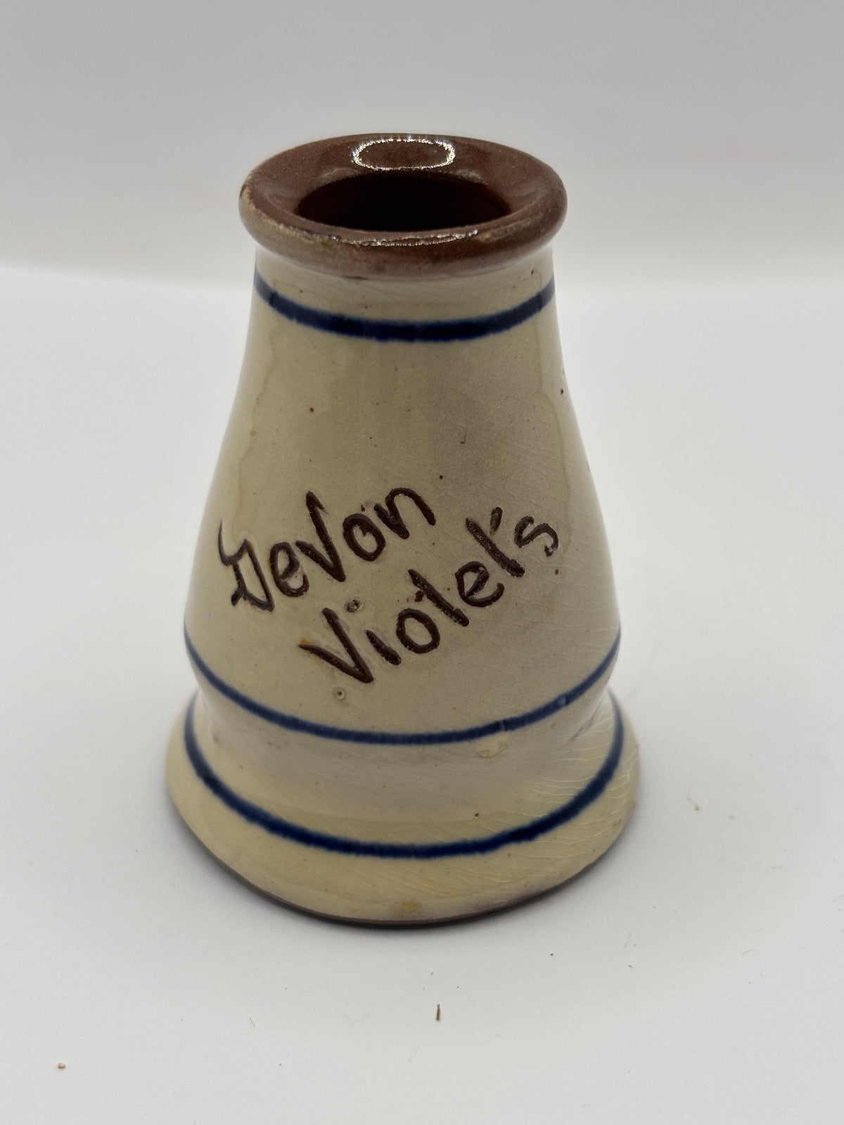 Old small Devon Violets vase 7cms