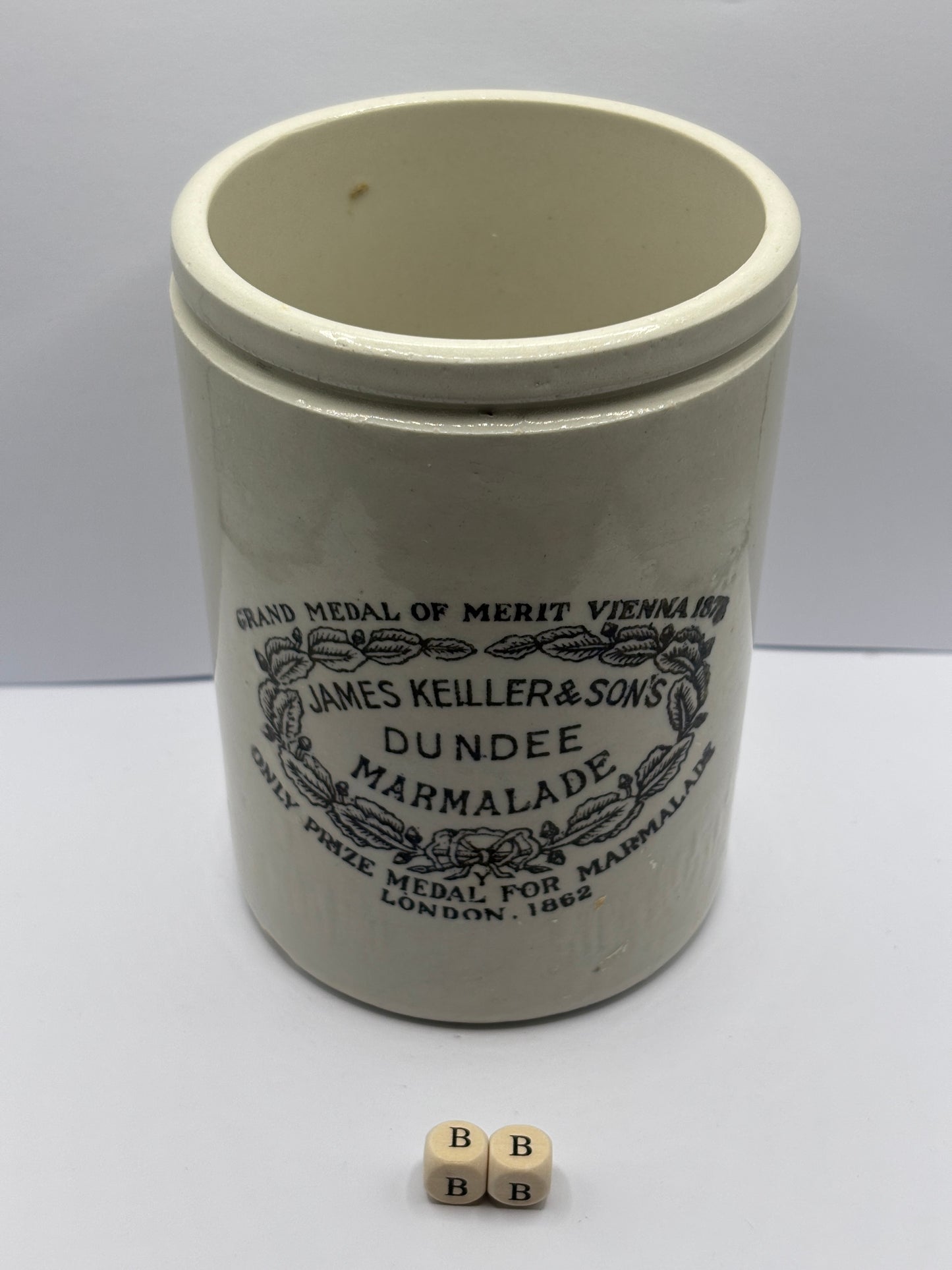 Old 2lb James Keiller Dundee marmalade jar (BB)