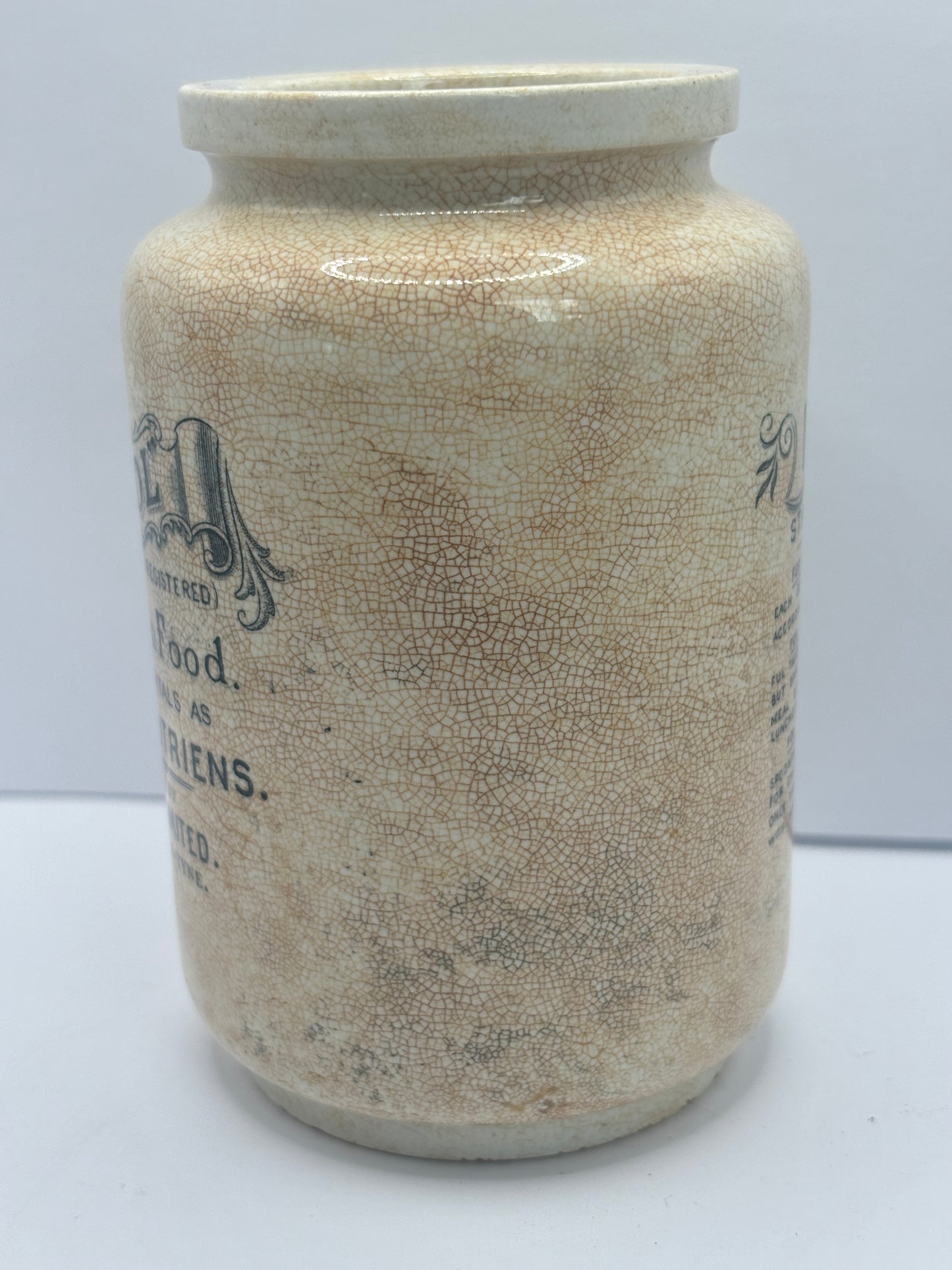 Early numol advertising jar