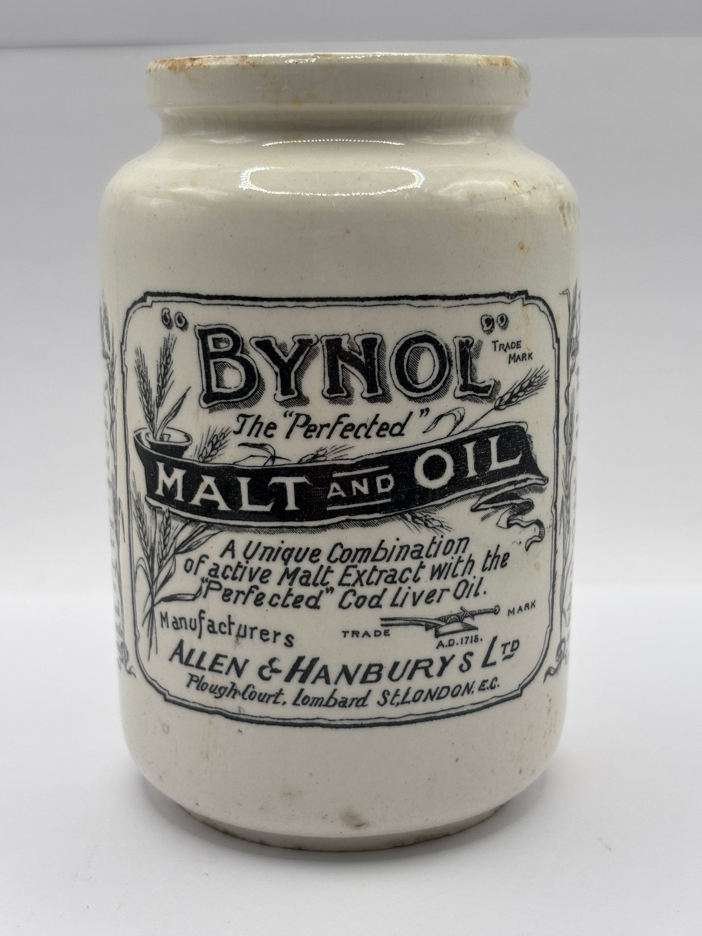 Old Bynol advertising jar