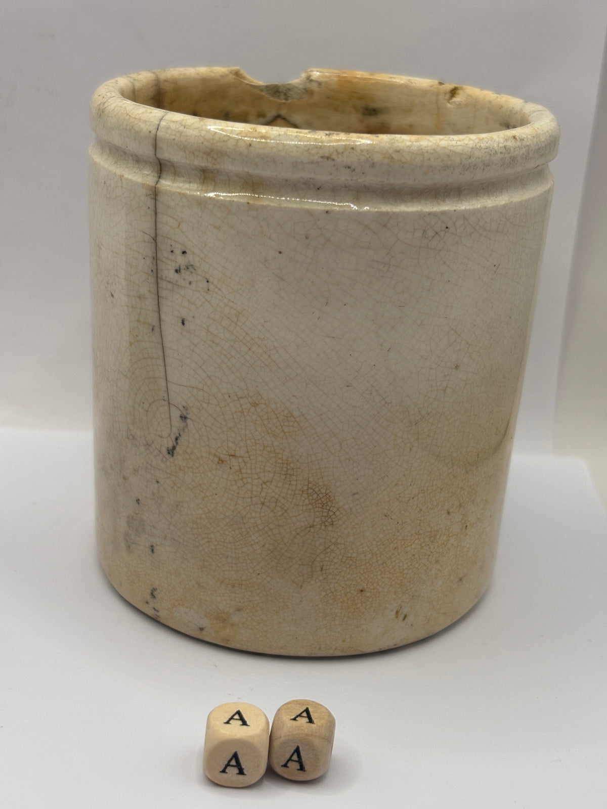 Old 1lb stoneware marmalade pot, James Keiller Dundee marmalade (AA)