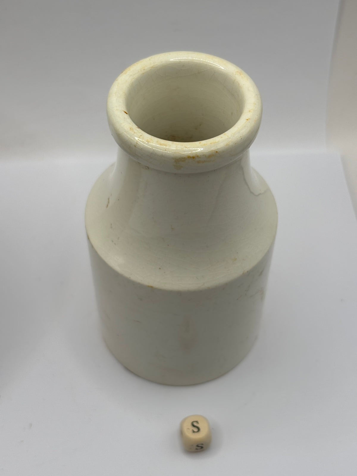 Old plain stoneware mustard jar (s)
