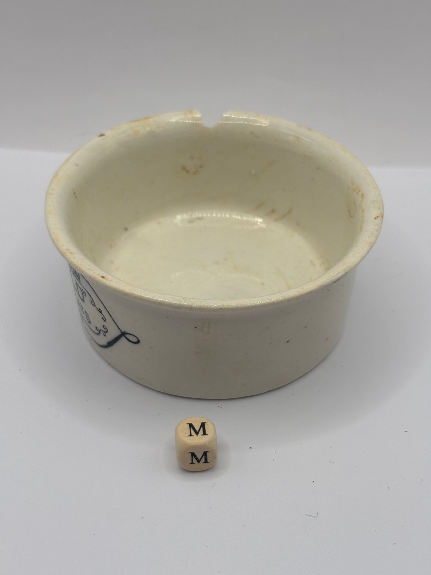 Old advertising meat paste pot, Springfield (M) damaged