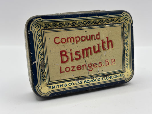 Old advertising tin,compound bismuth lozenges