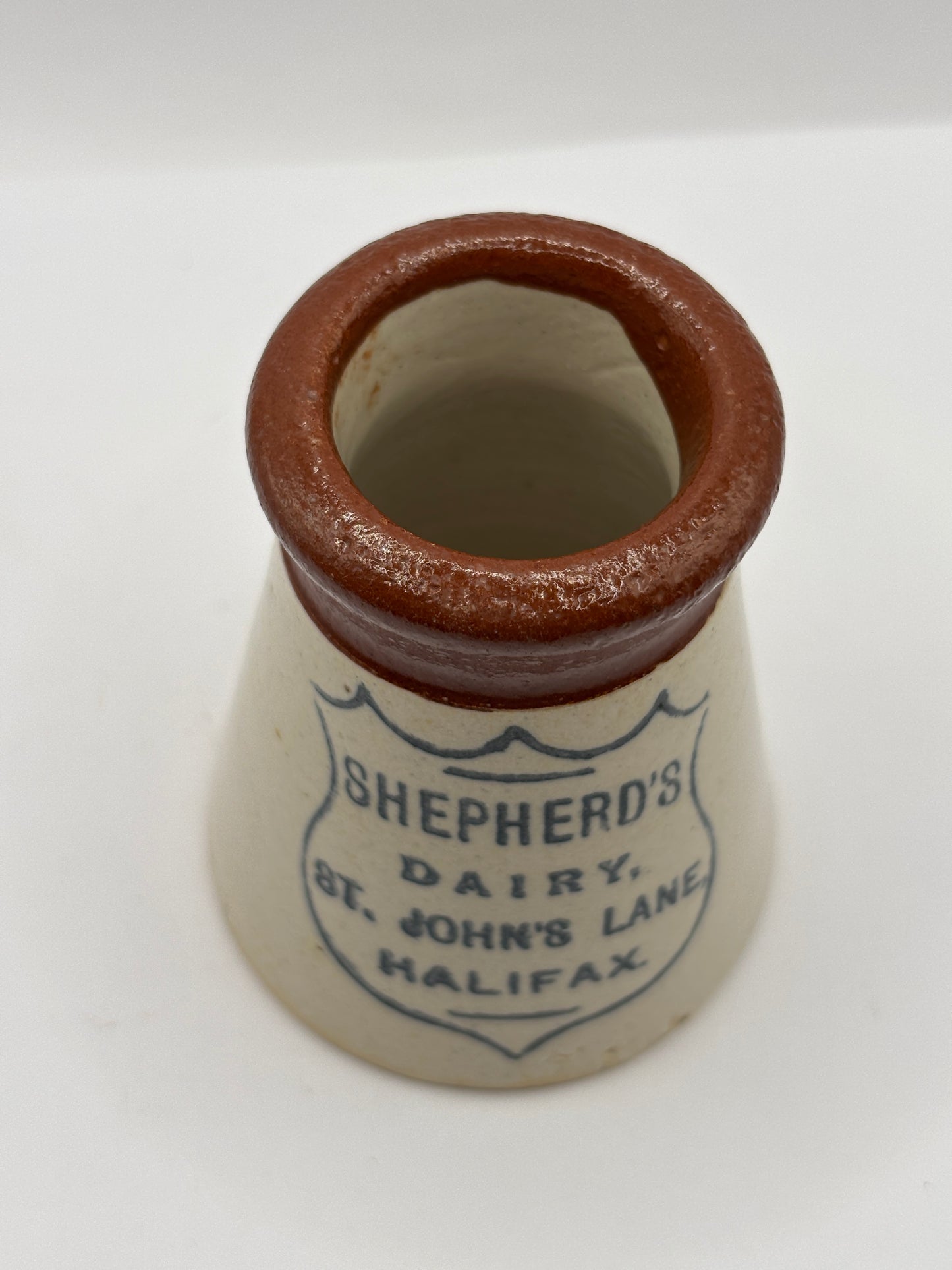 Old advertising cream pot, Shepards dairy