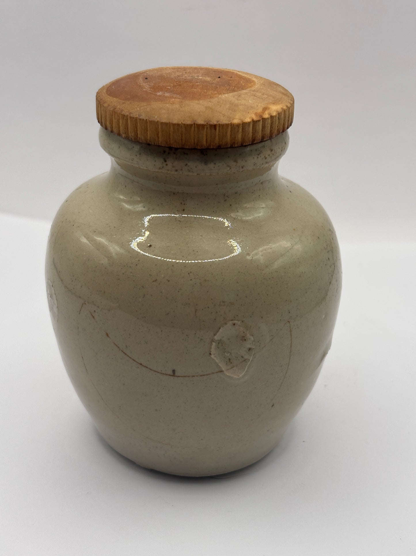 Old green label curry paste jar with original lid