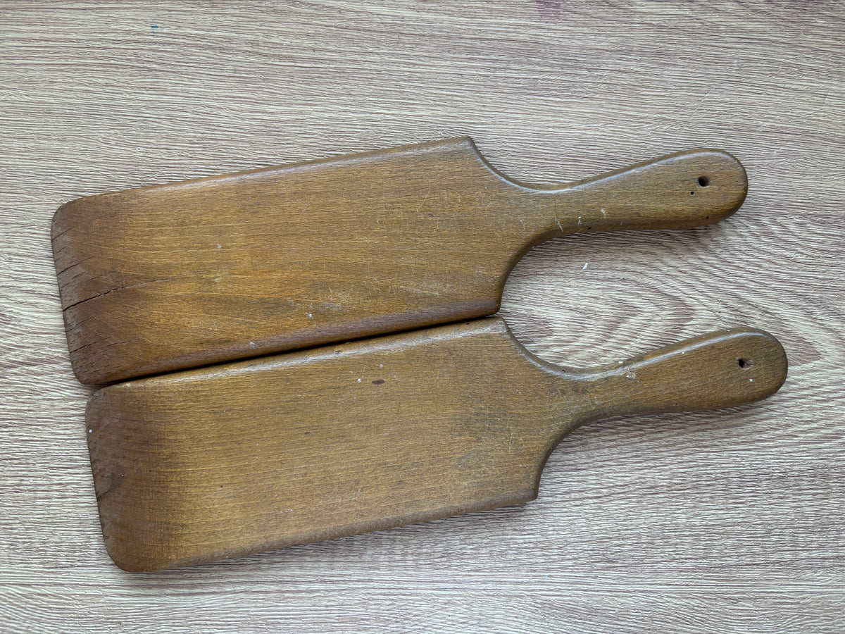 Old XL wooden butter pats