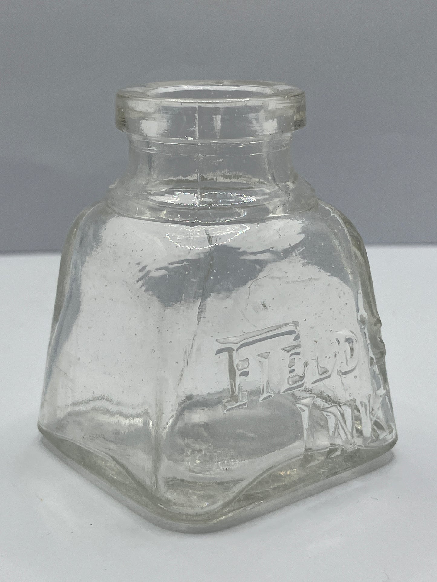 Fields clear glass ink bottle