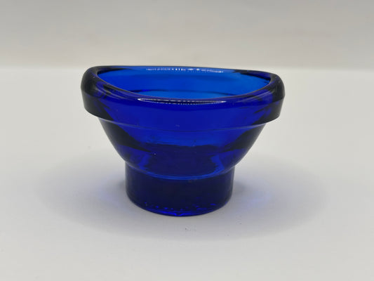 Old blue glass eye bath, eye wash