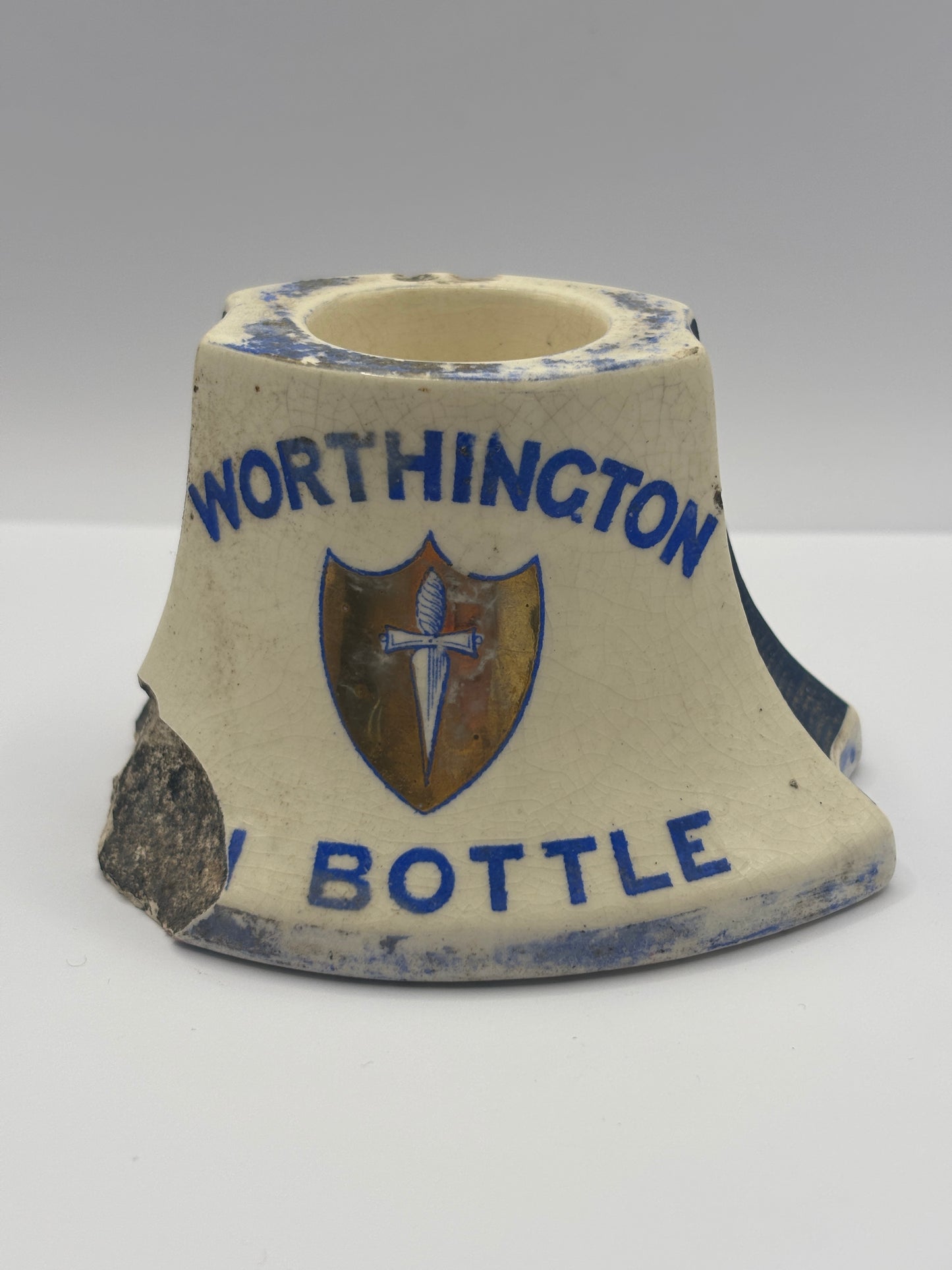 Old worthington advertising match striker, damaged