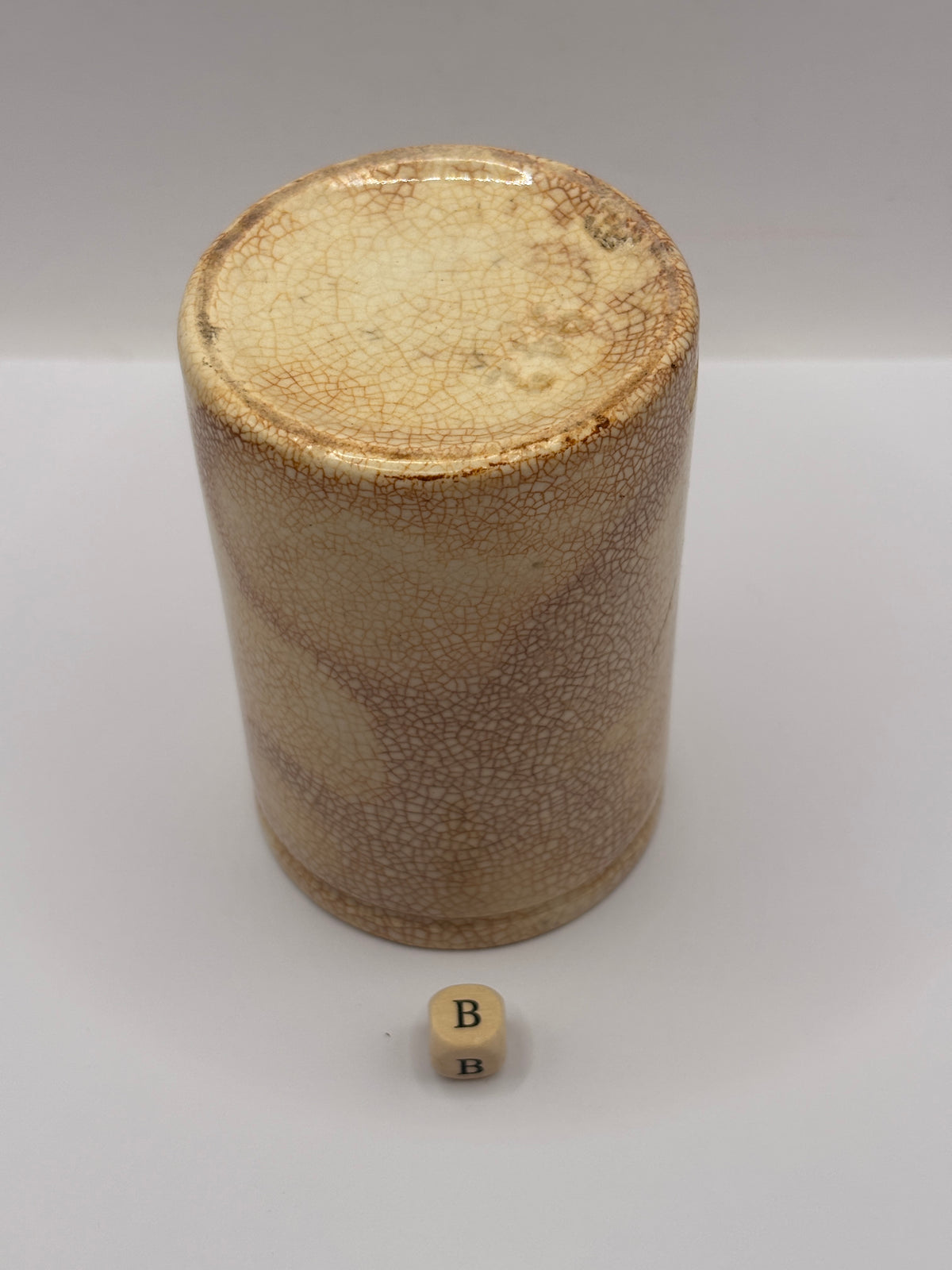 old tall stoneware pot (B) 9cms