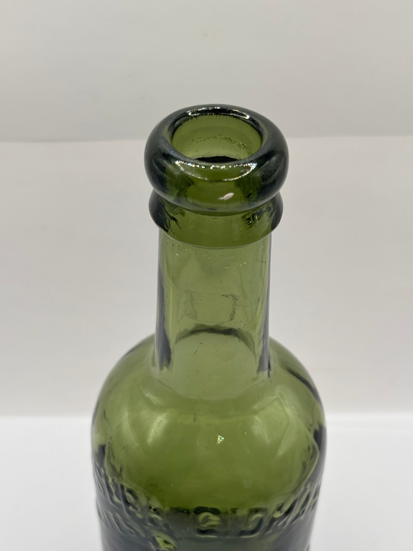 Old advertising beer bottle, King Canute, Joseph Gidman, Manchester