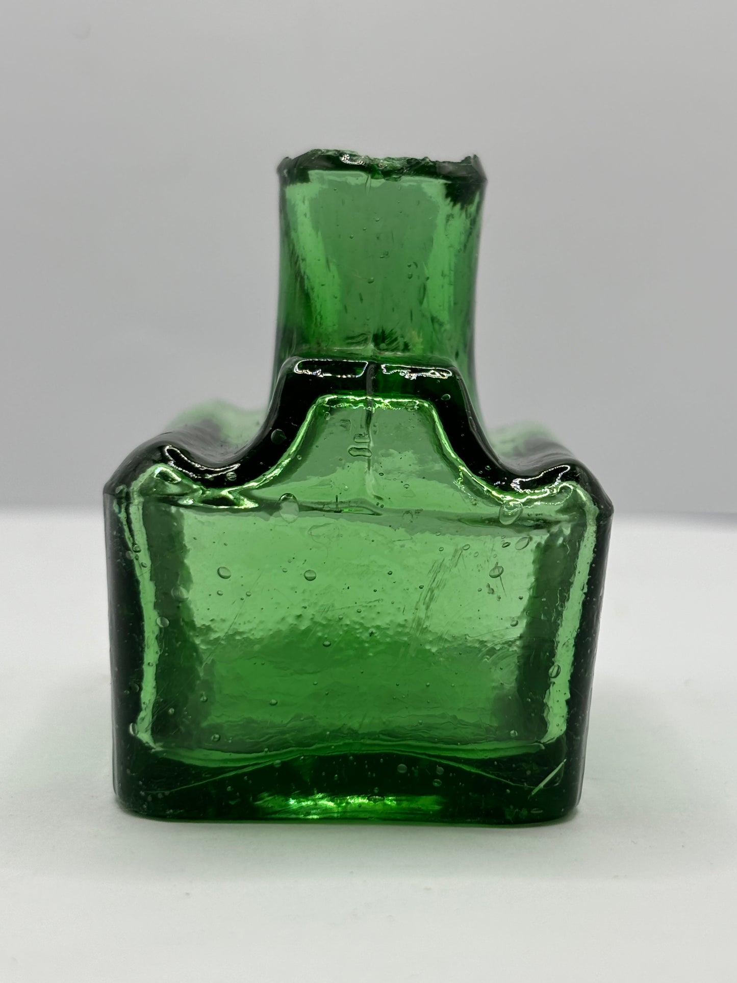 Old green inkwell