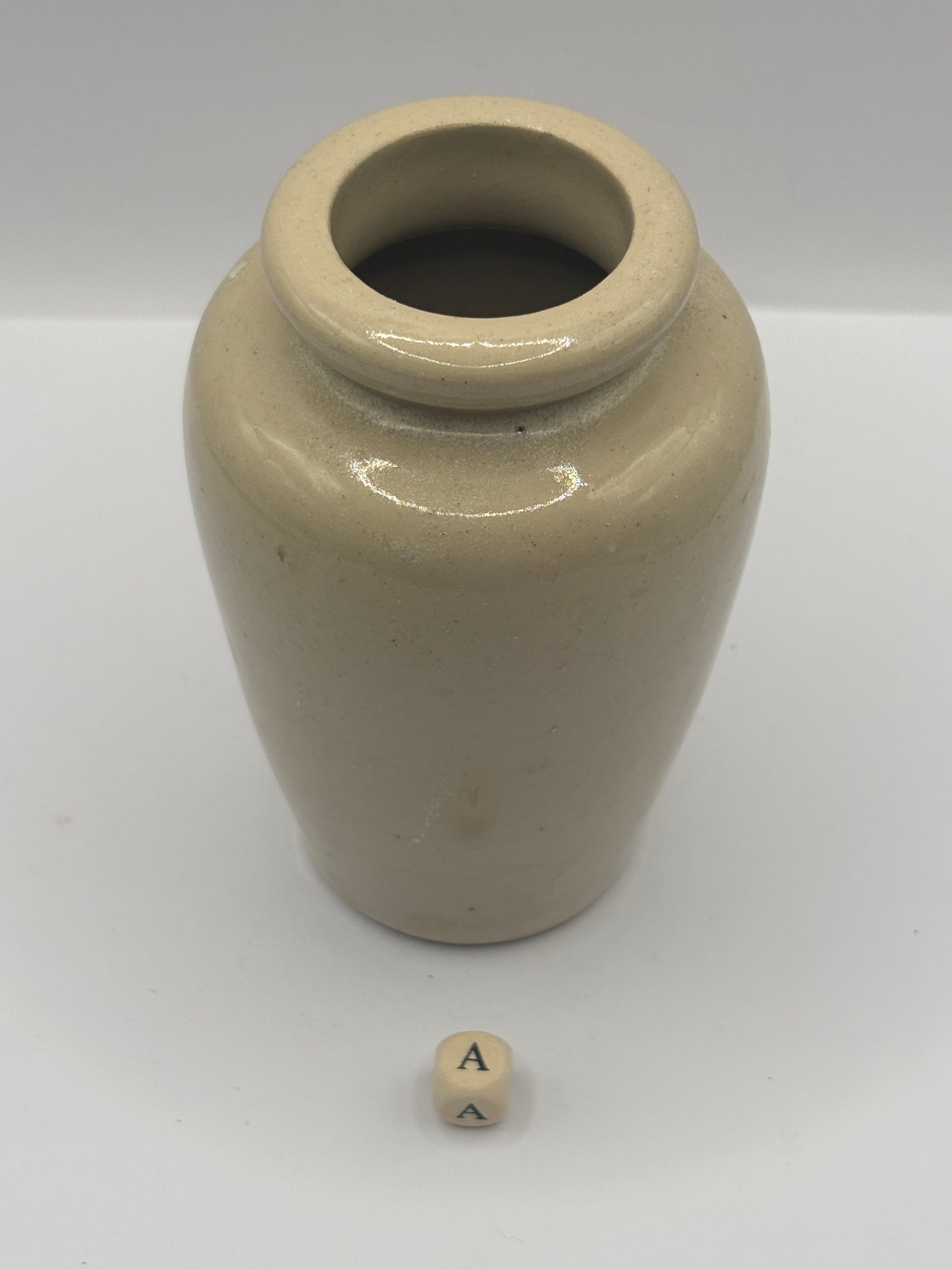 Old plain stoneware cream pot (a)
