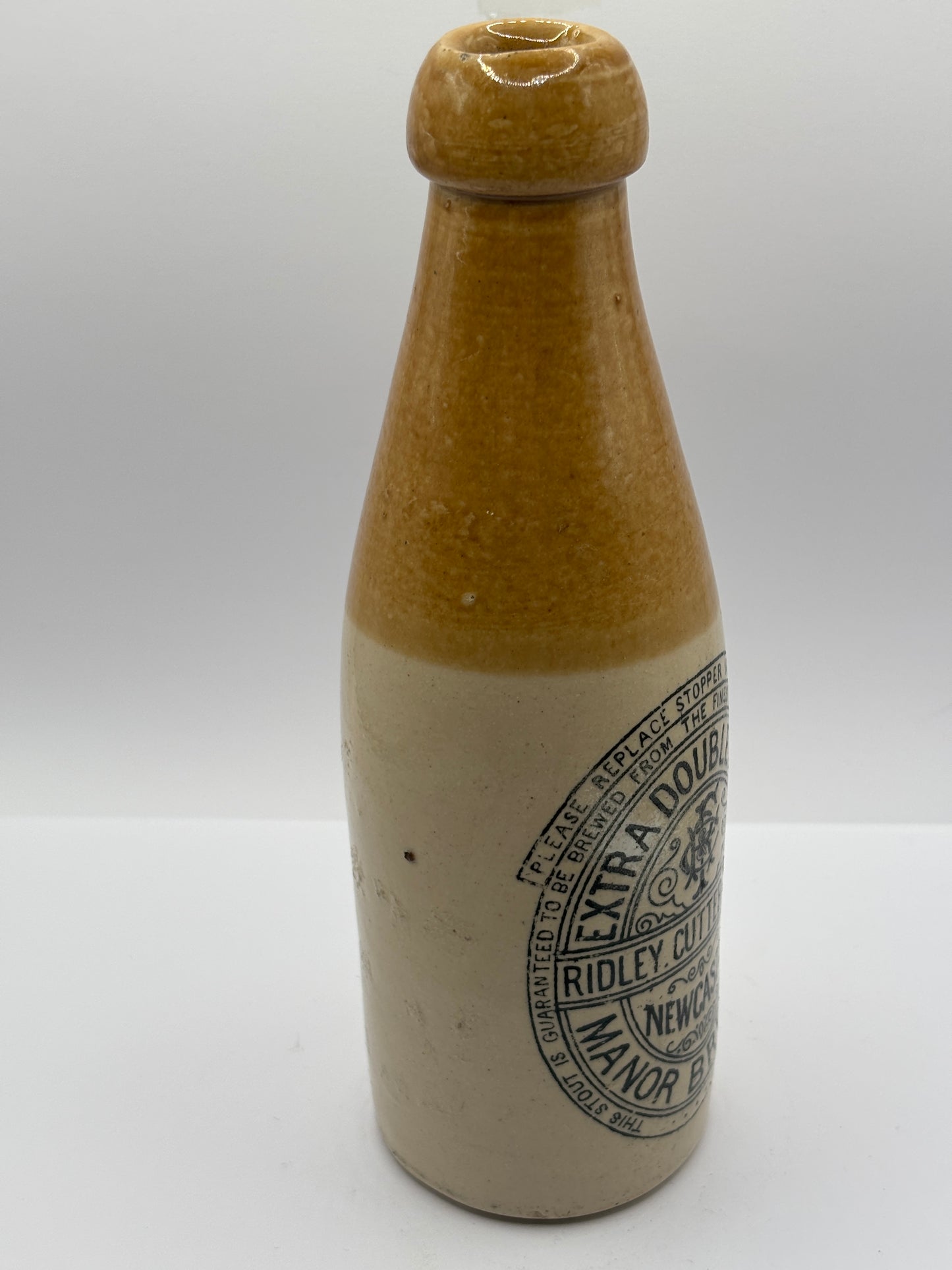 Old newcastle stout bottle, Ridley cutter & firth extra double stout