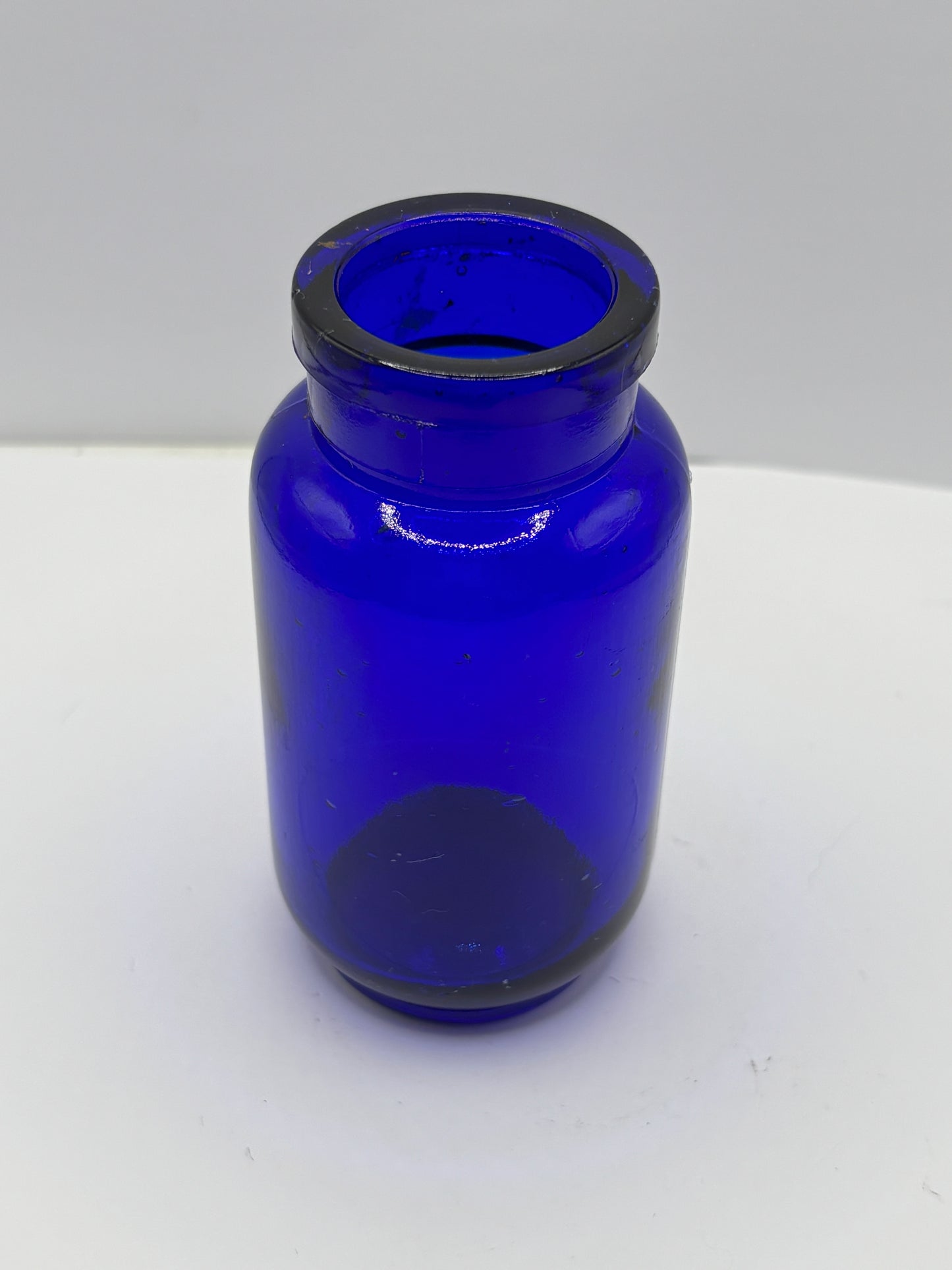 Old blue glass jar