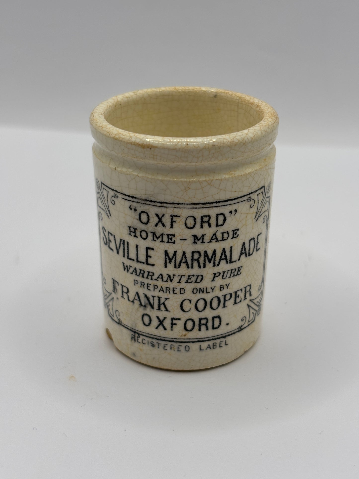 Old miniature frank coopers marmalade jar. Damaged
