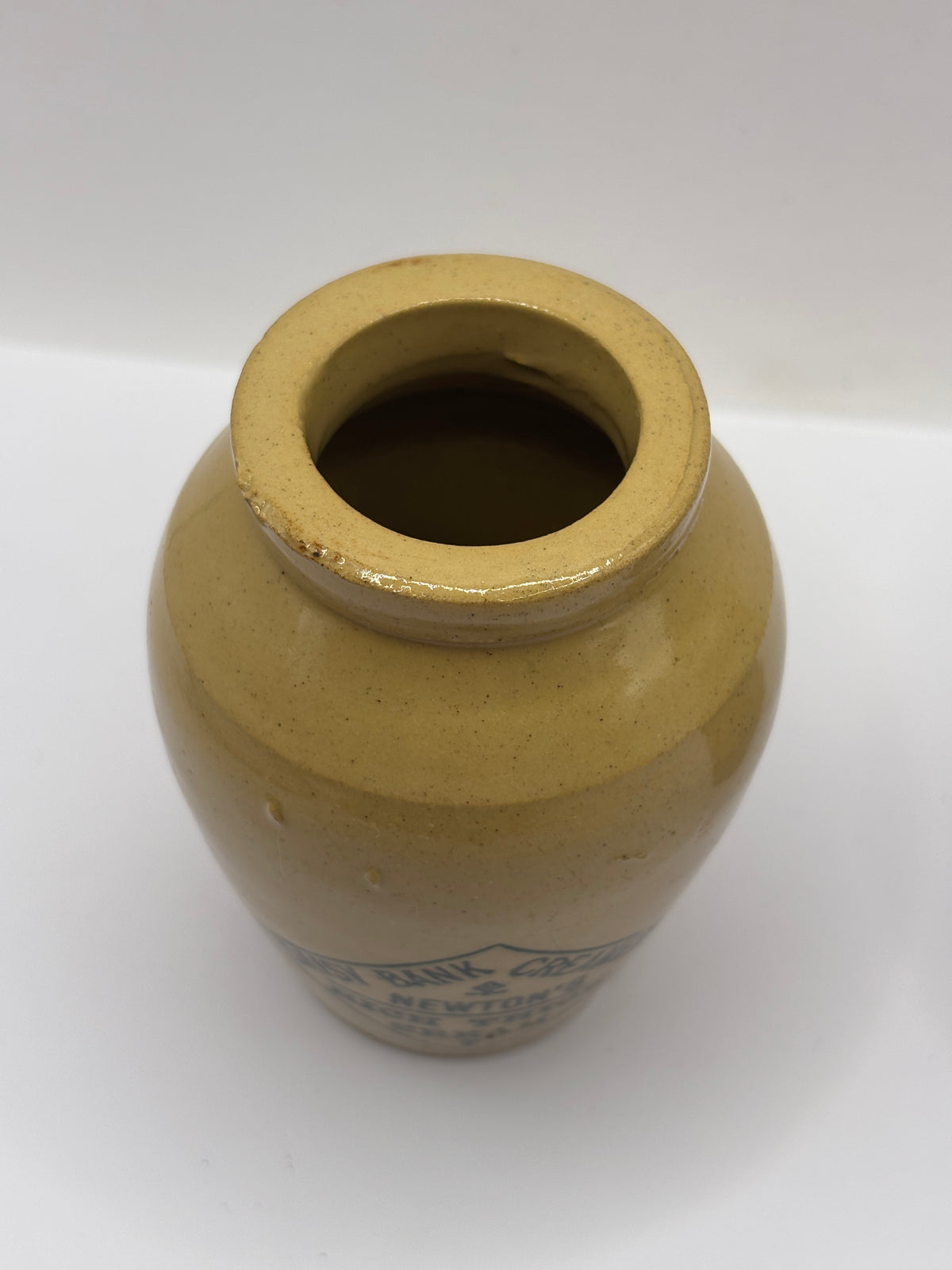 Old advertising cream pot, Daisy Bank Creamery, rich thick cream