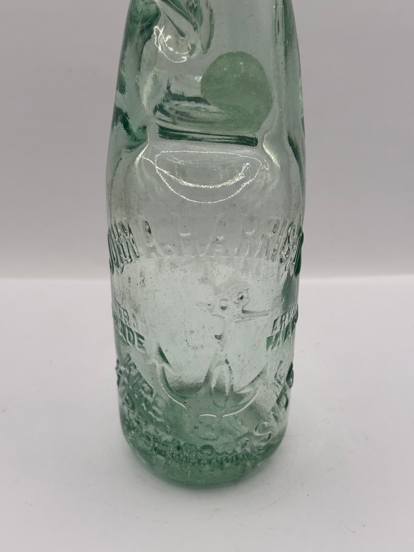 Old Kirby Moorside codd bottle, with marble. John A Harrison