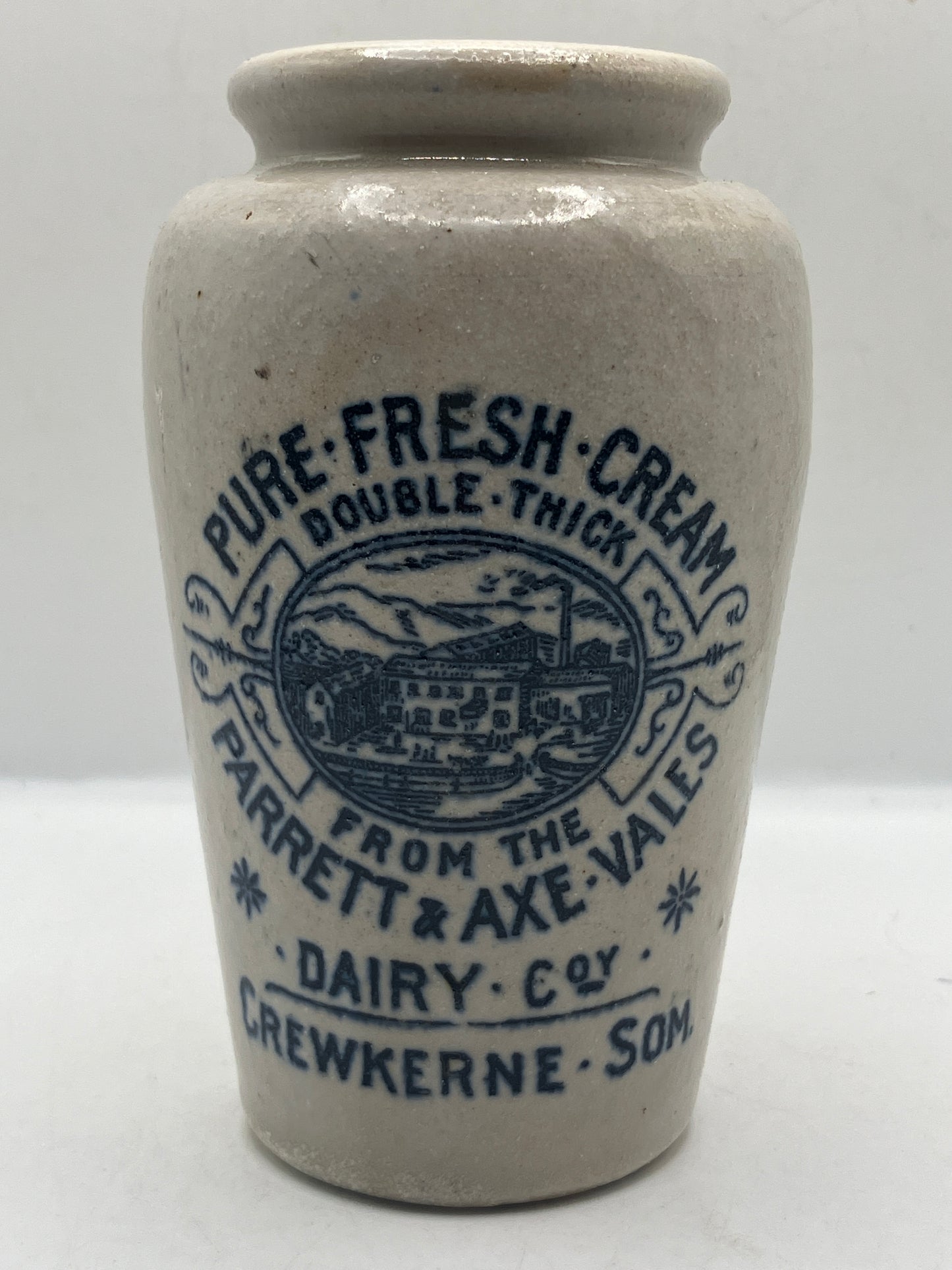 Advertising cream pot, Pure fresh cream, Parrett & Axe vales