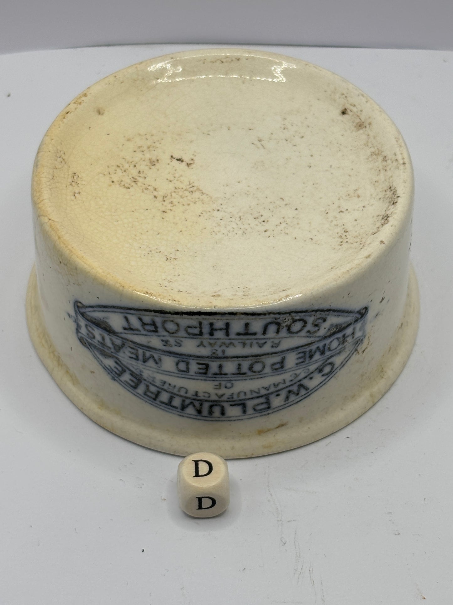 Plumtree home potted meats advertising pot (D)