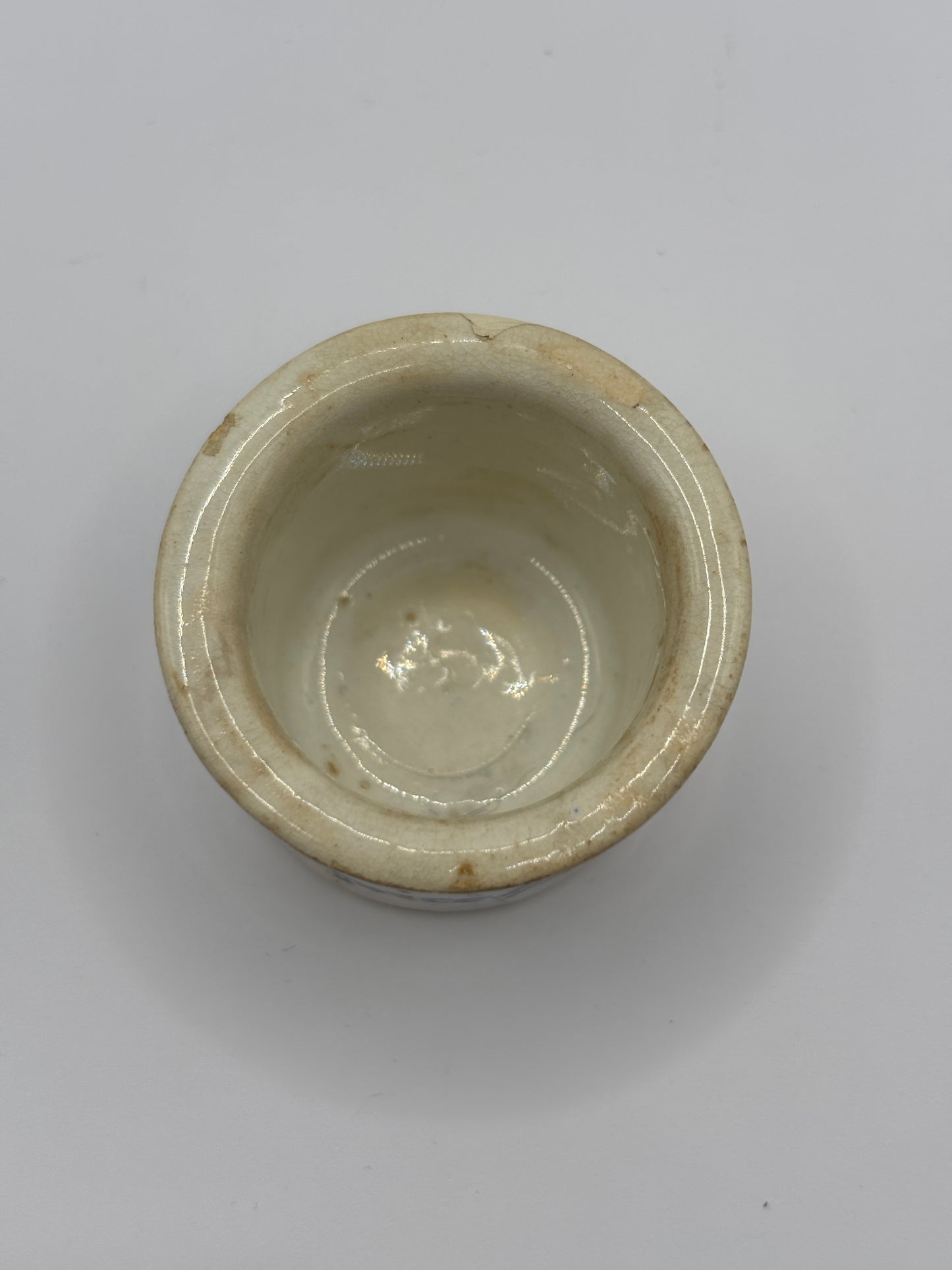 Old small advertising ointment pot, Dr Roberts poor mans friend, small repair