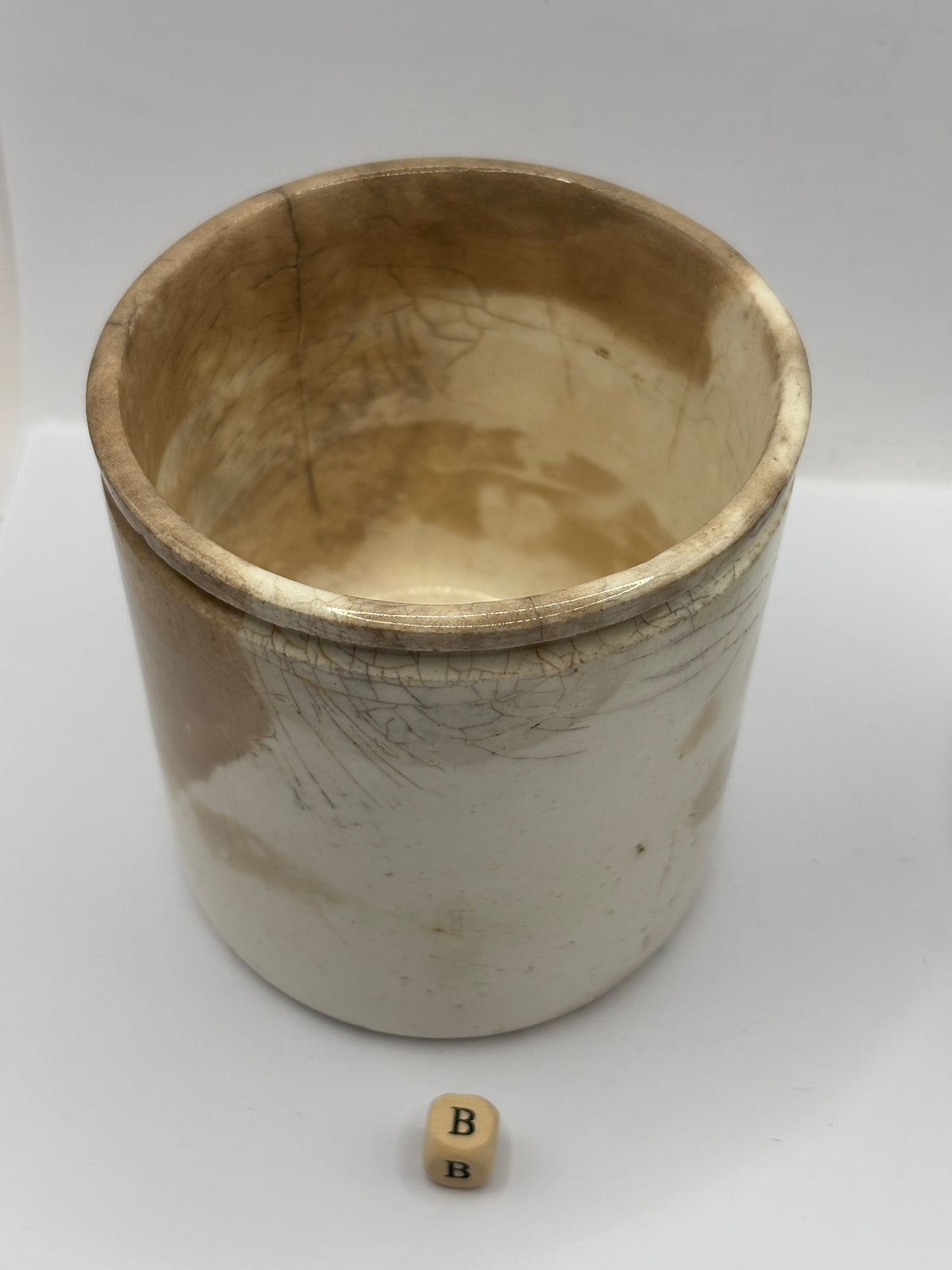 Old 1lb stoneware marmalade pot, James Keiller Dundee marmalade (B)