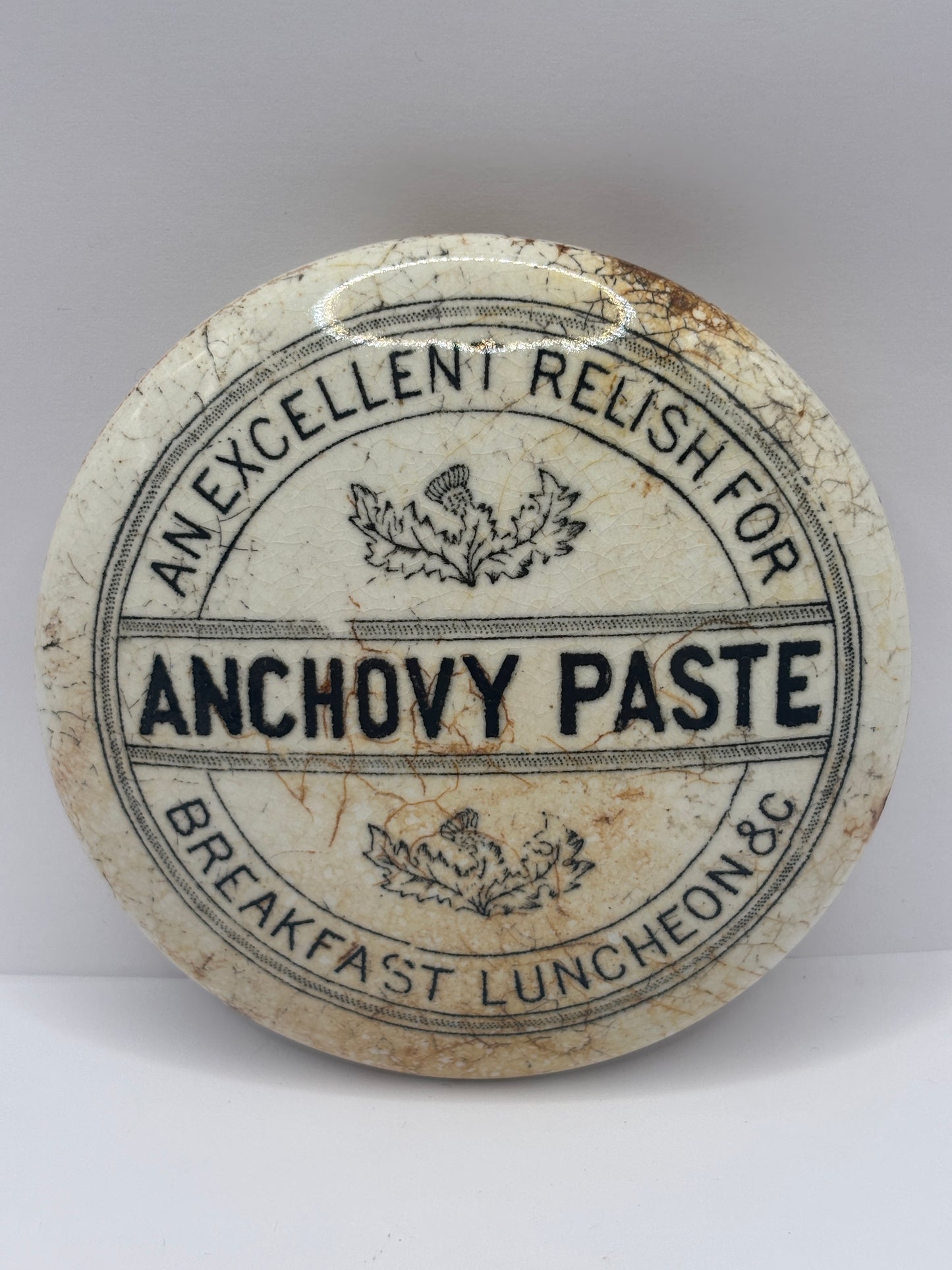 Old advertising lid, anchovy paste