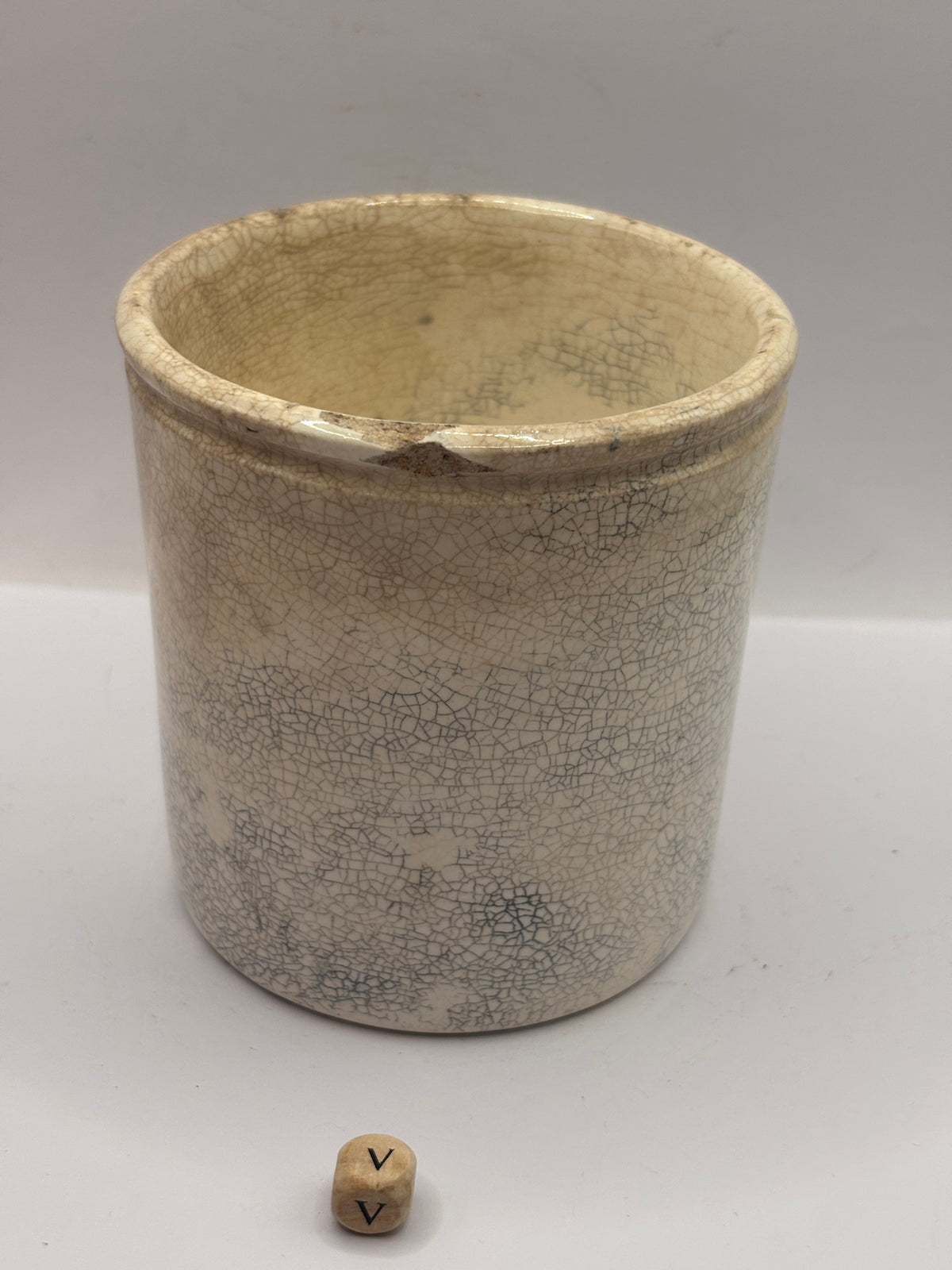 Old 1lb stoneware marmalade pot, James Keiller Dundee marmalade (V)