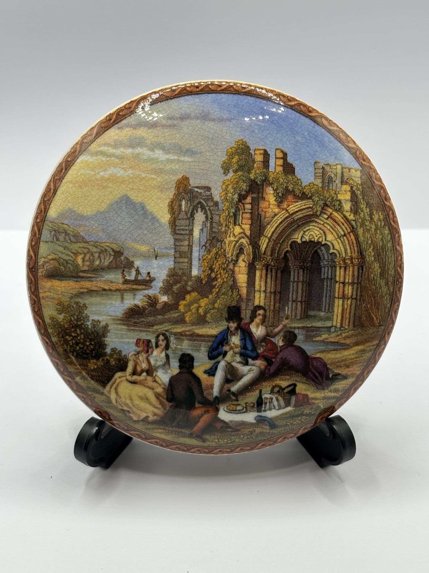 Old Prattware lid, The Picnic