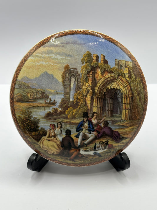 Old Prattware lid, The Picnic