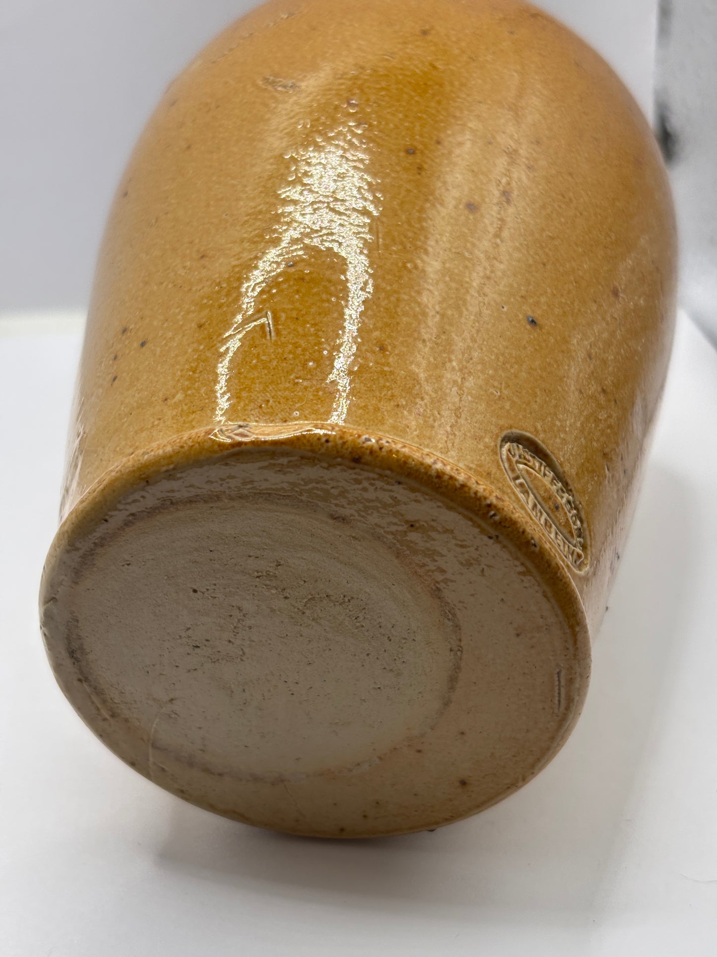 Old brown stoneware jar/vase