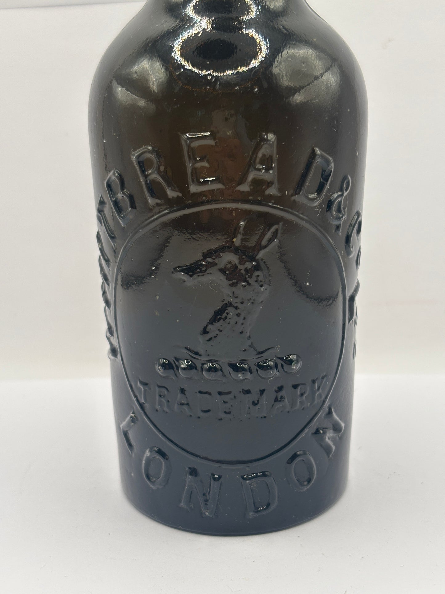 Old advertising glass beer bottle, Whitbread London