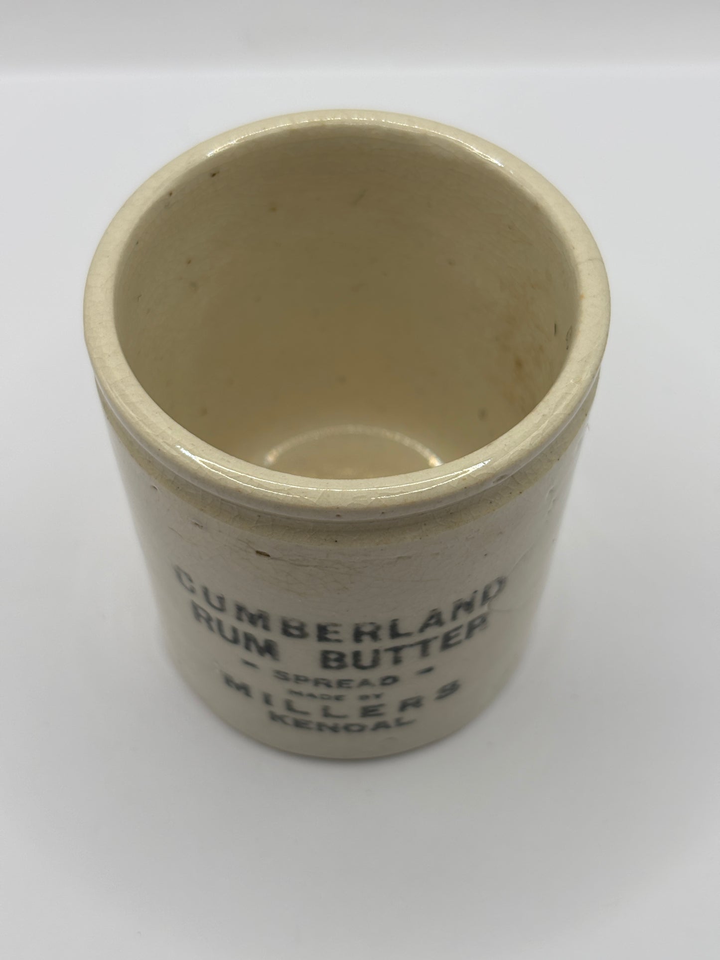 Old advertising jar, Cumberland rum butter