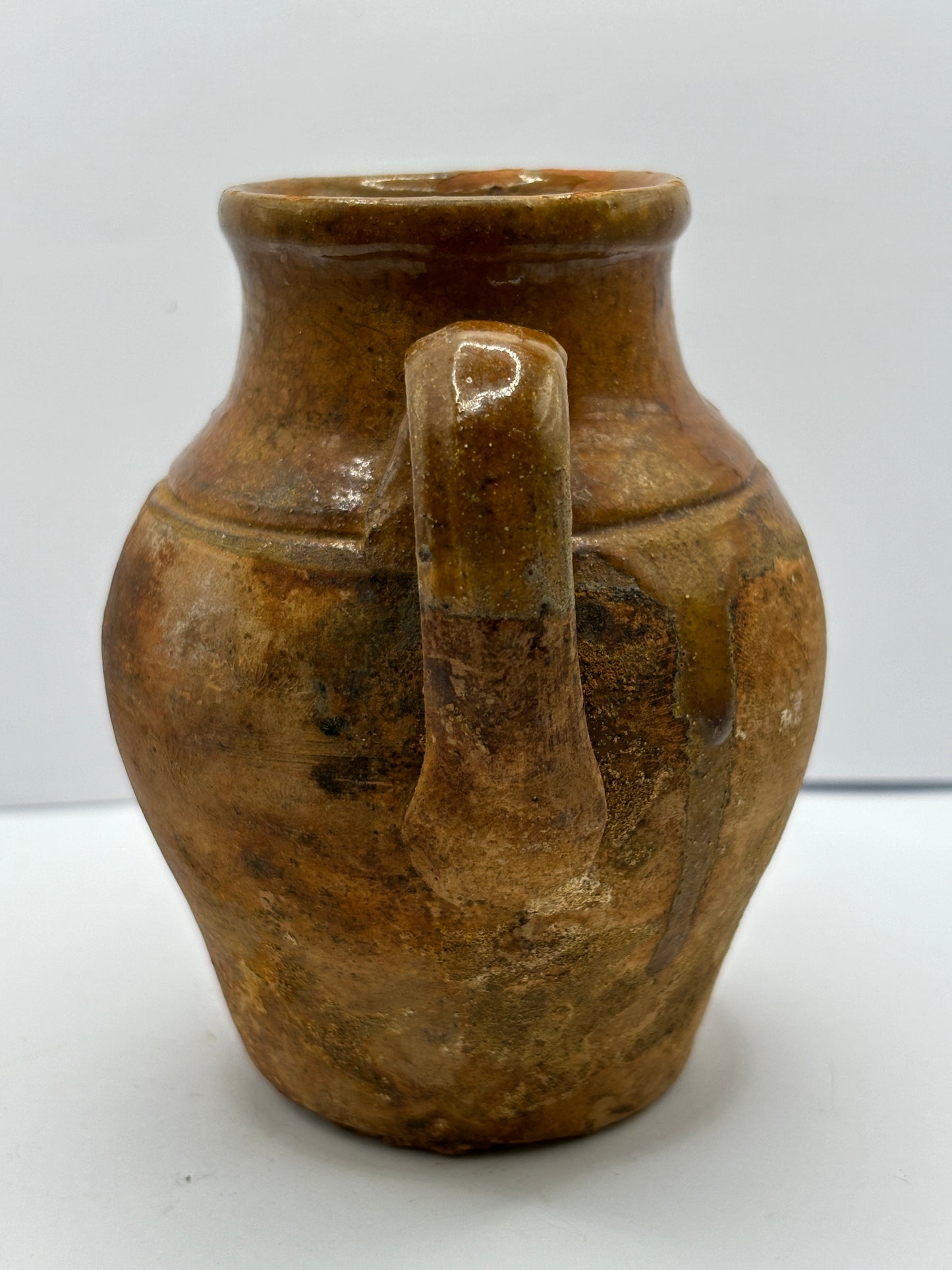 Old small double handled stoneware jug