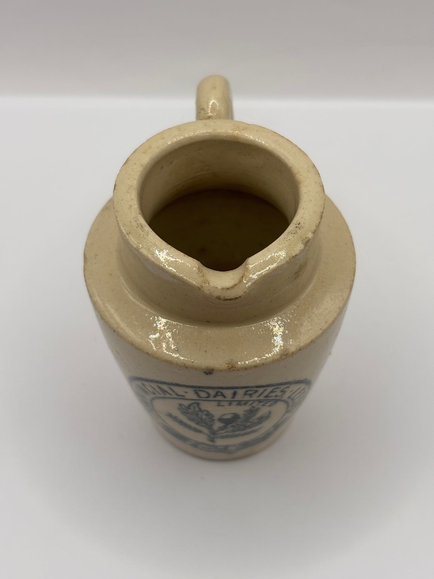 Old advertising cream pot, Provincial dairies Leeds