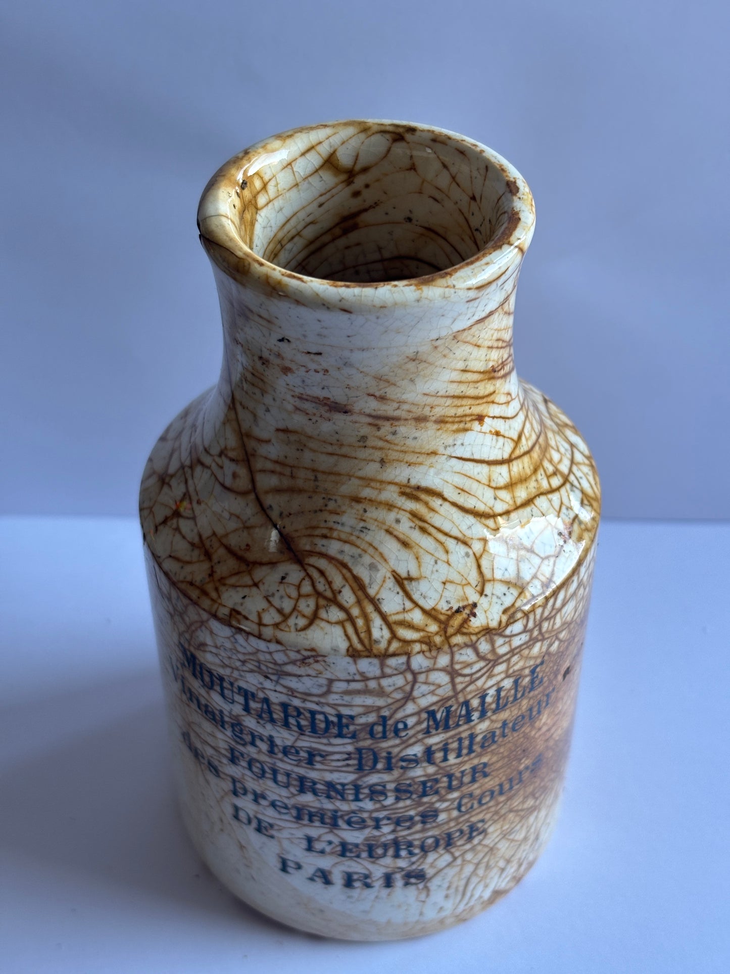 Old french mustard pot, Moutarde de maille