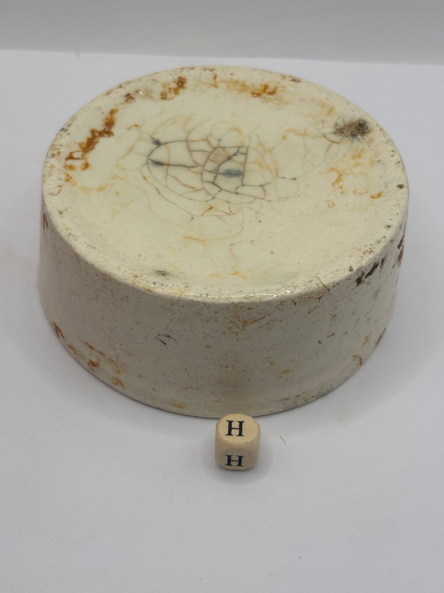 Old plain stoneware meat paste pot (H)
