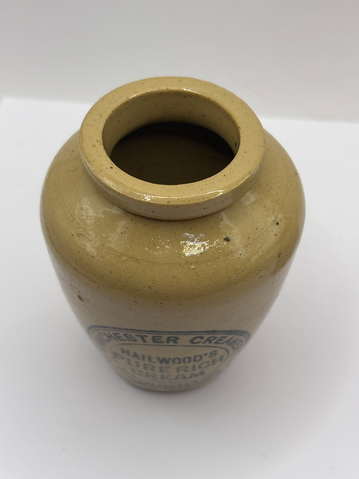 Old advertising cream pot, Hailwoods pure rich cream